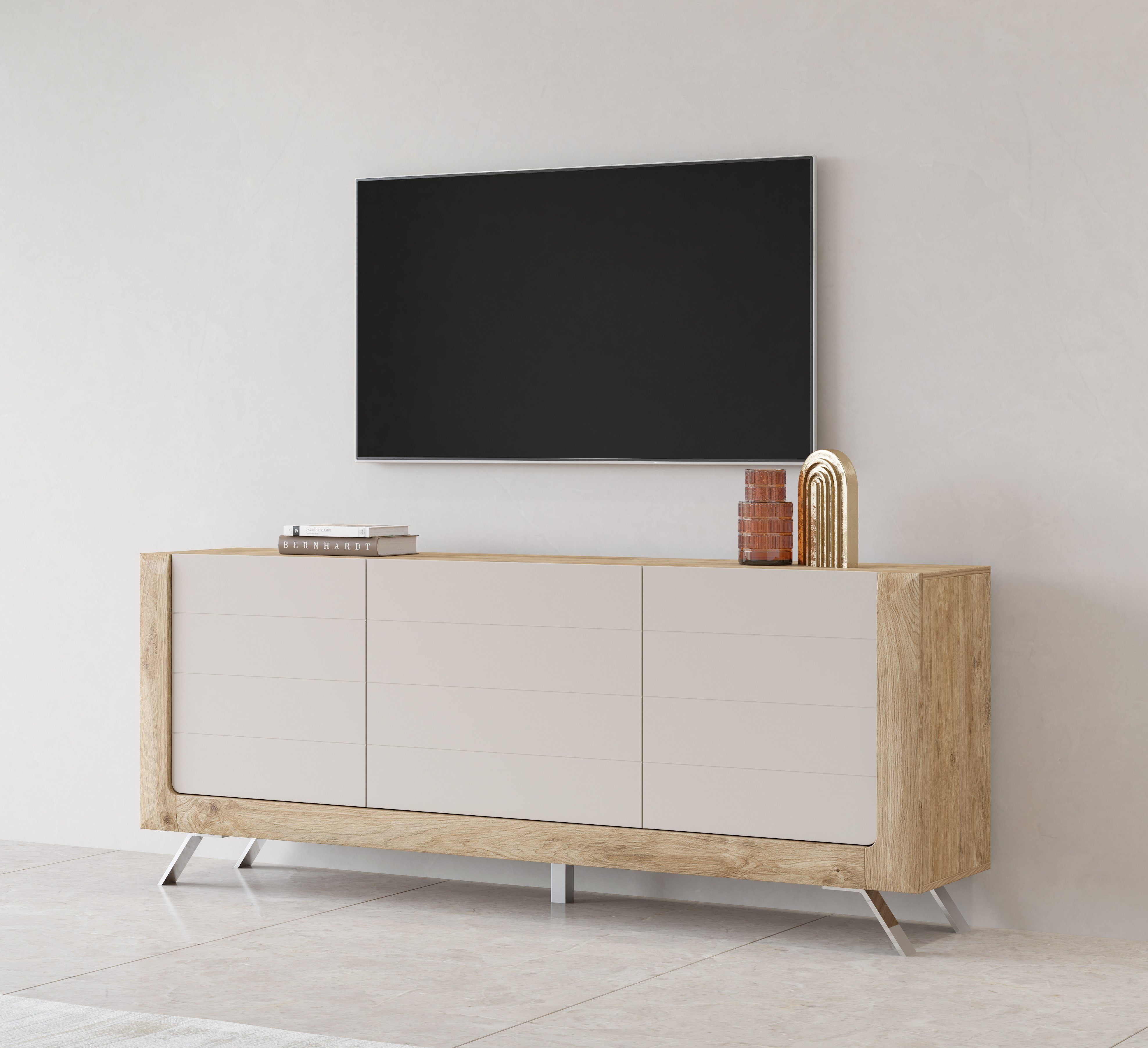 Leonique Sideboard Kasai, Breite 199 cm, mit 3 Türen