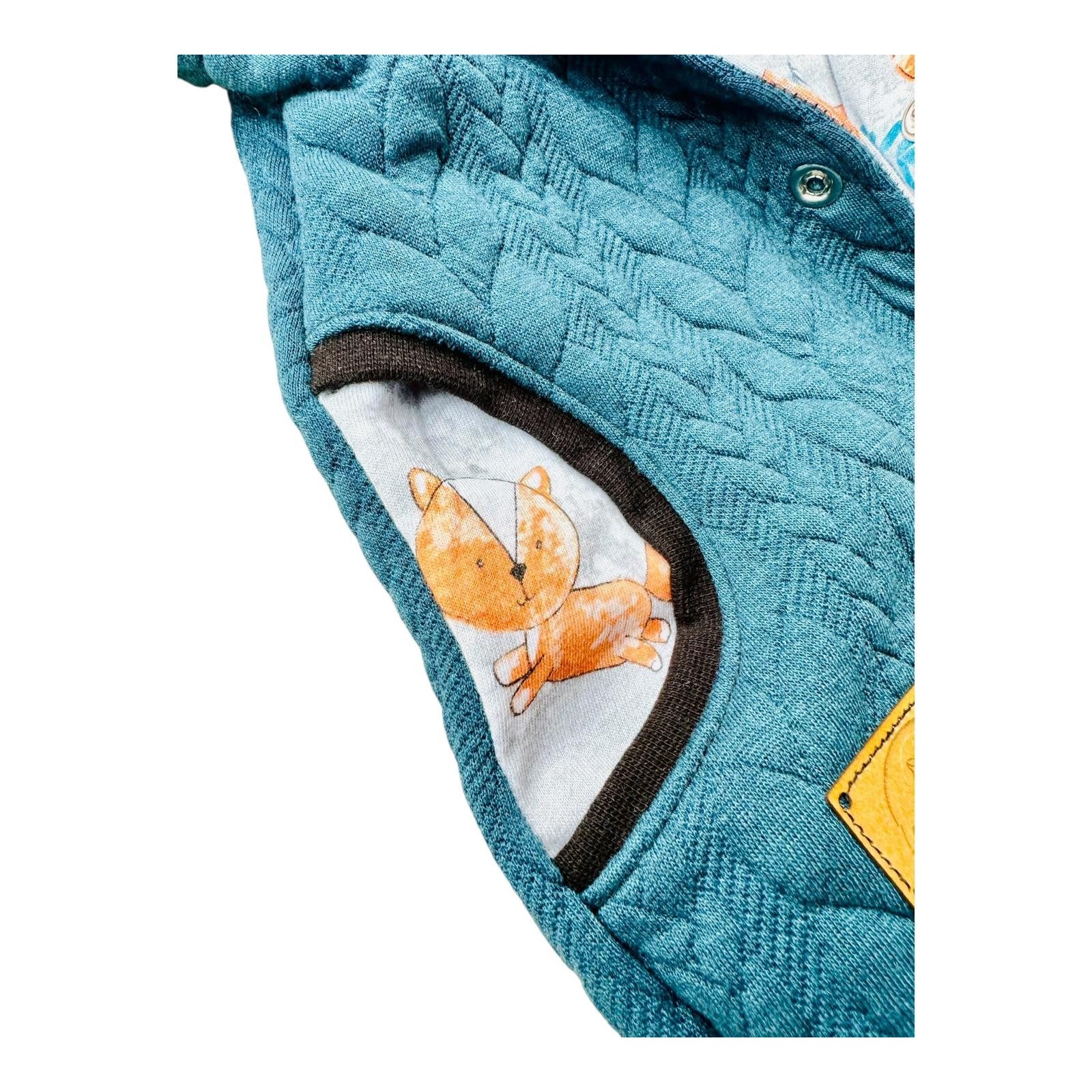 Land-Juwelen Overall Overall Fuchs petrol Zopfstrick