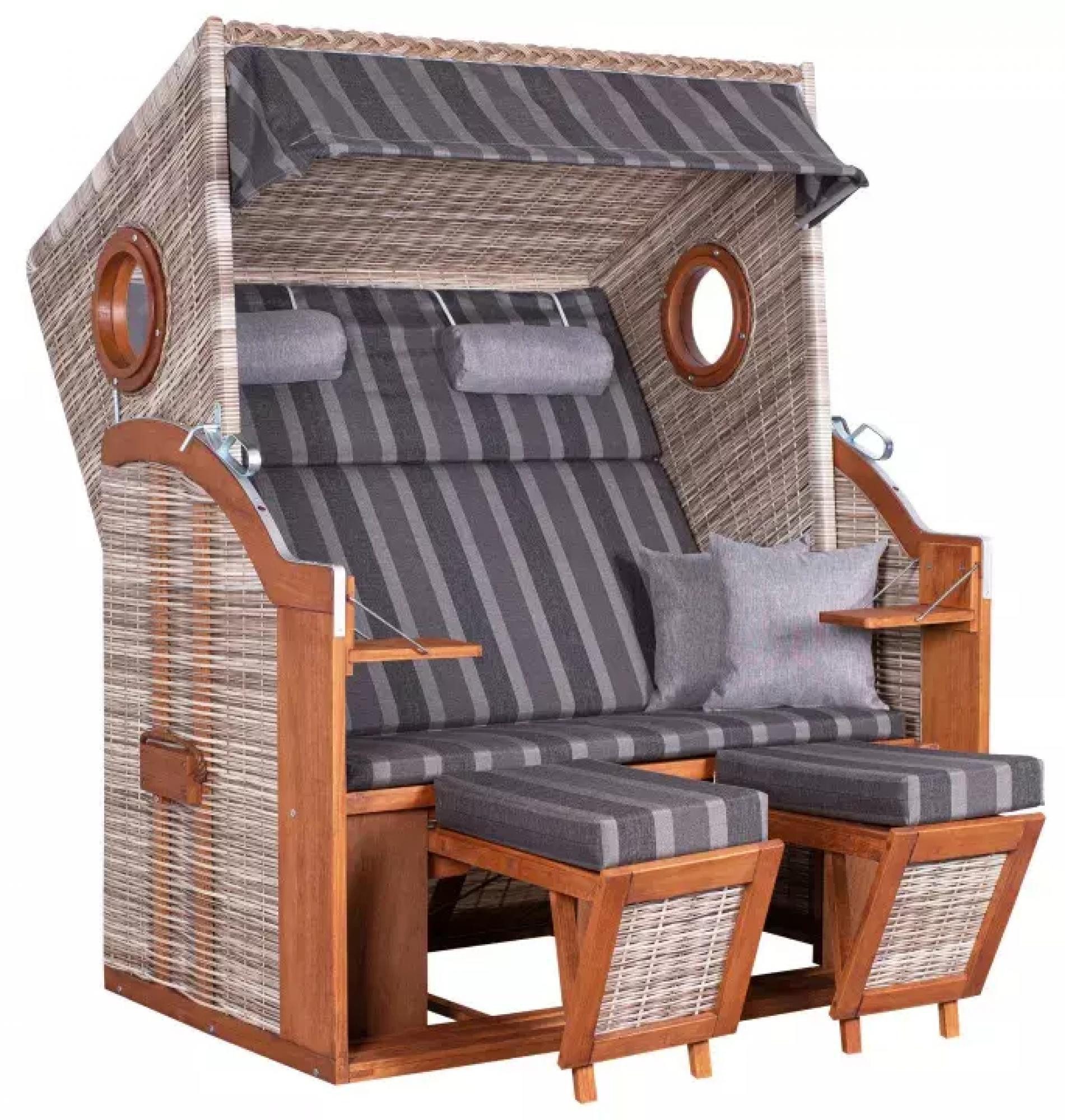 deVries Strandkorb Strandkorb deVries PURE® Wave XL PE seashell Des. 402