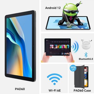 OSCAL Tablet (10", 64 GB, Android 12, 6580mAh Akku Quad-Core HD+ IPS Display 5MP Kamera, 2.4G WiFi Tablet)