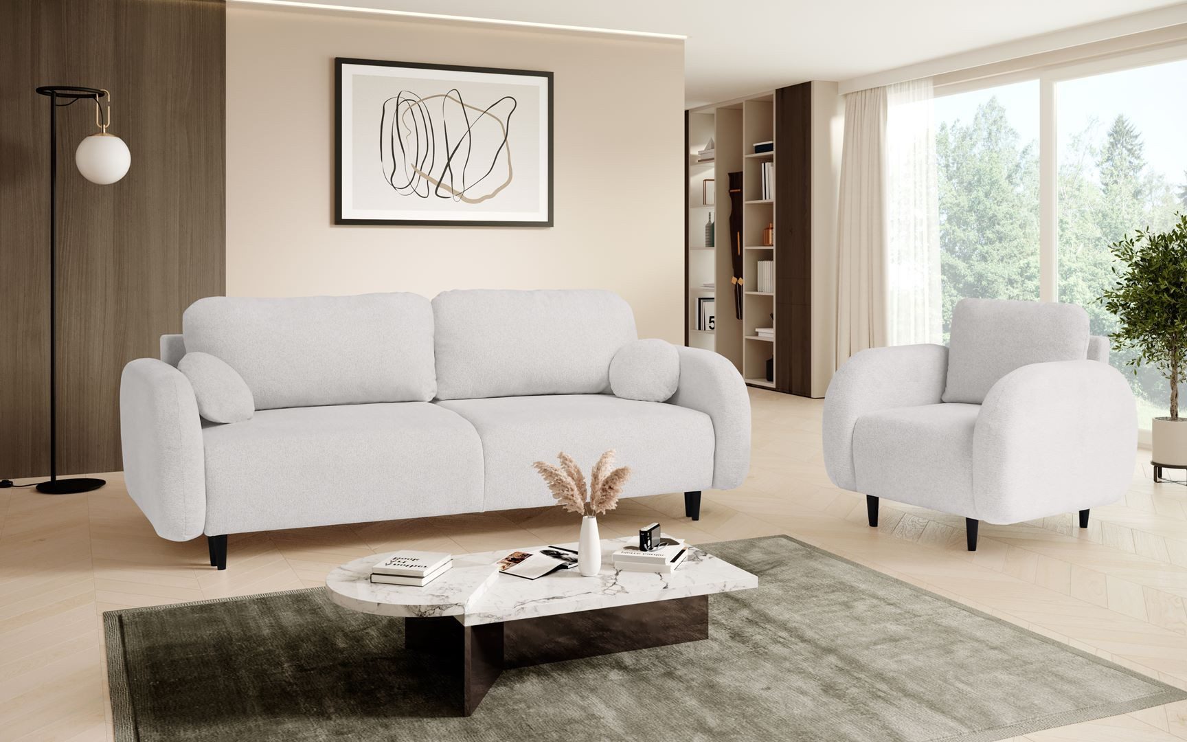 Beautysofa Sessel OPTIMO, Kunststoffbeine in schwarzer günstig online kaufen