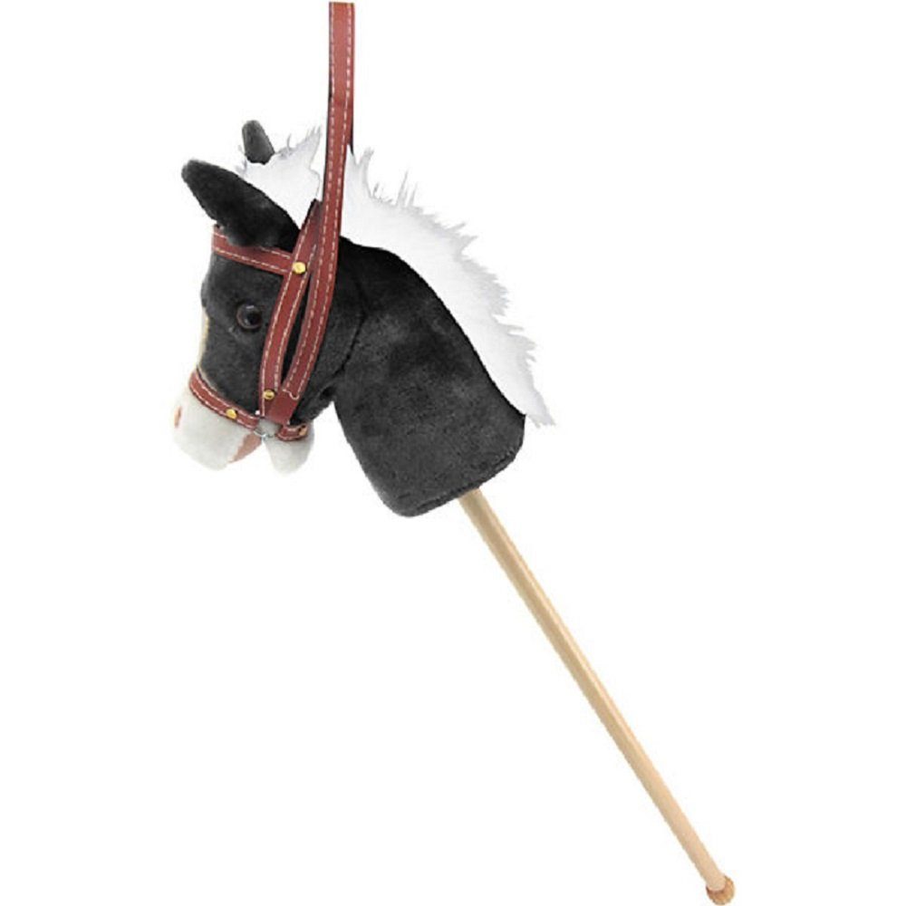 Sweety-Toys Steckenpferd Sweety Toys 3723 Steckenpferd OHNE Rollen schwarz für Hobby Horsing, mit Sound