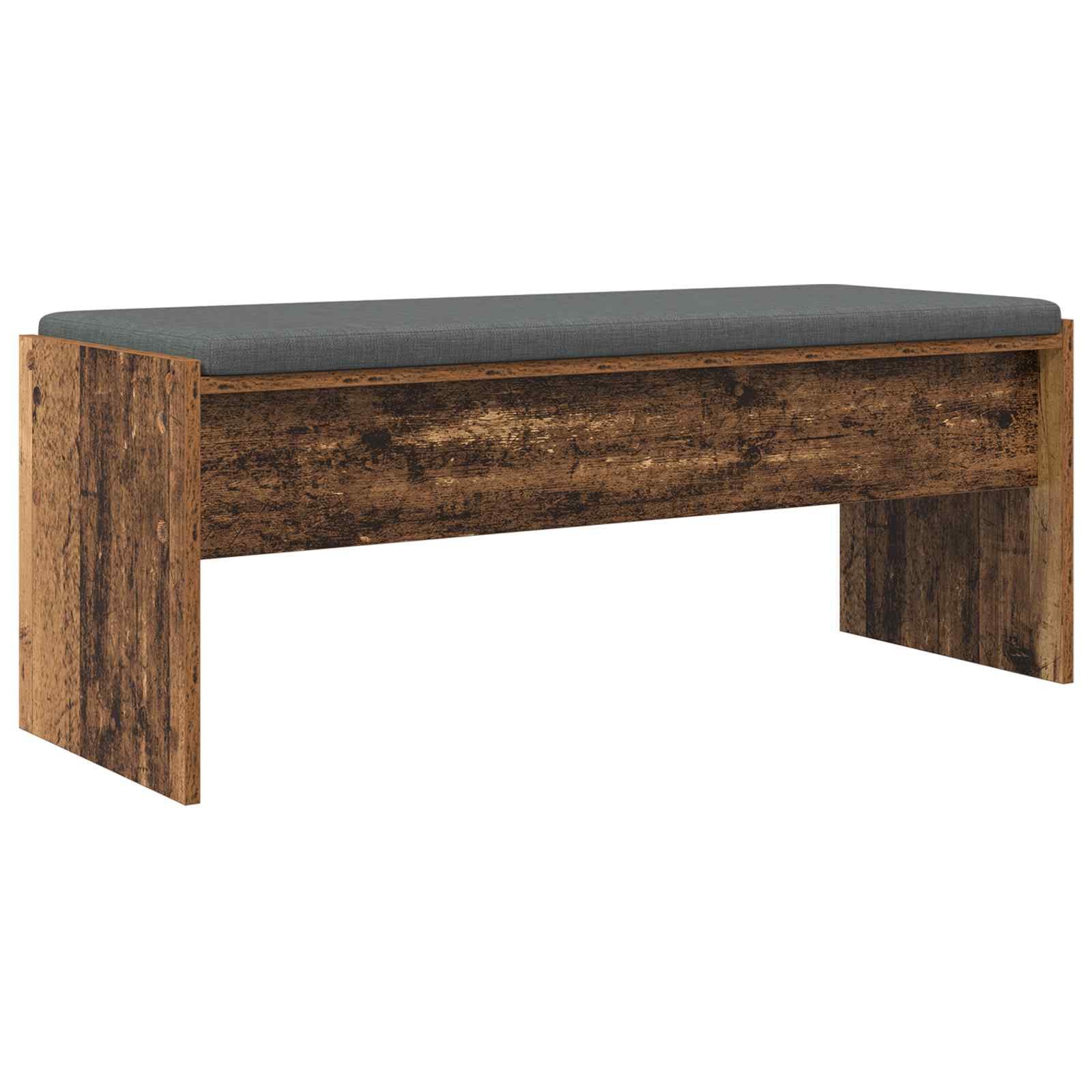 vidaXL Sitzbank Flurbank mit Kissen Altholz 103 x 38 x 40 cm (1-St)