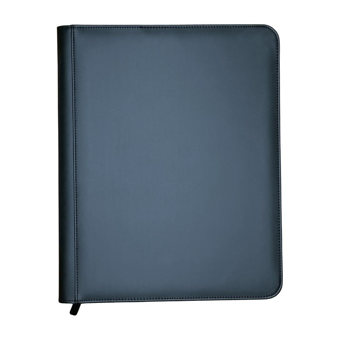 Johtomarket Sammelkoffer Schlichter Toploader Binder - 252 Sammelkarten auf 14 Seiten, Logofrei, Reißverschluss, gepolstert, schwarz, 12 Fächer, 216 Sammelkarten