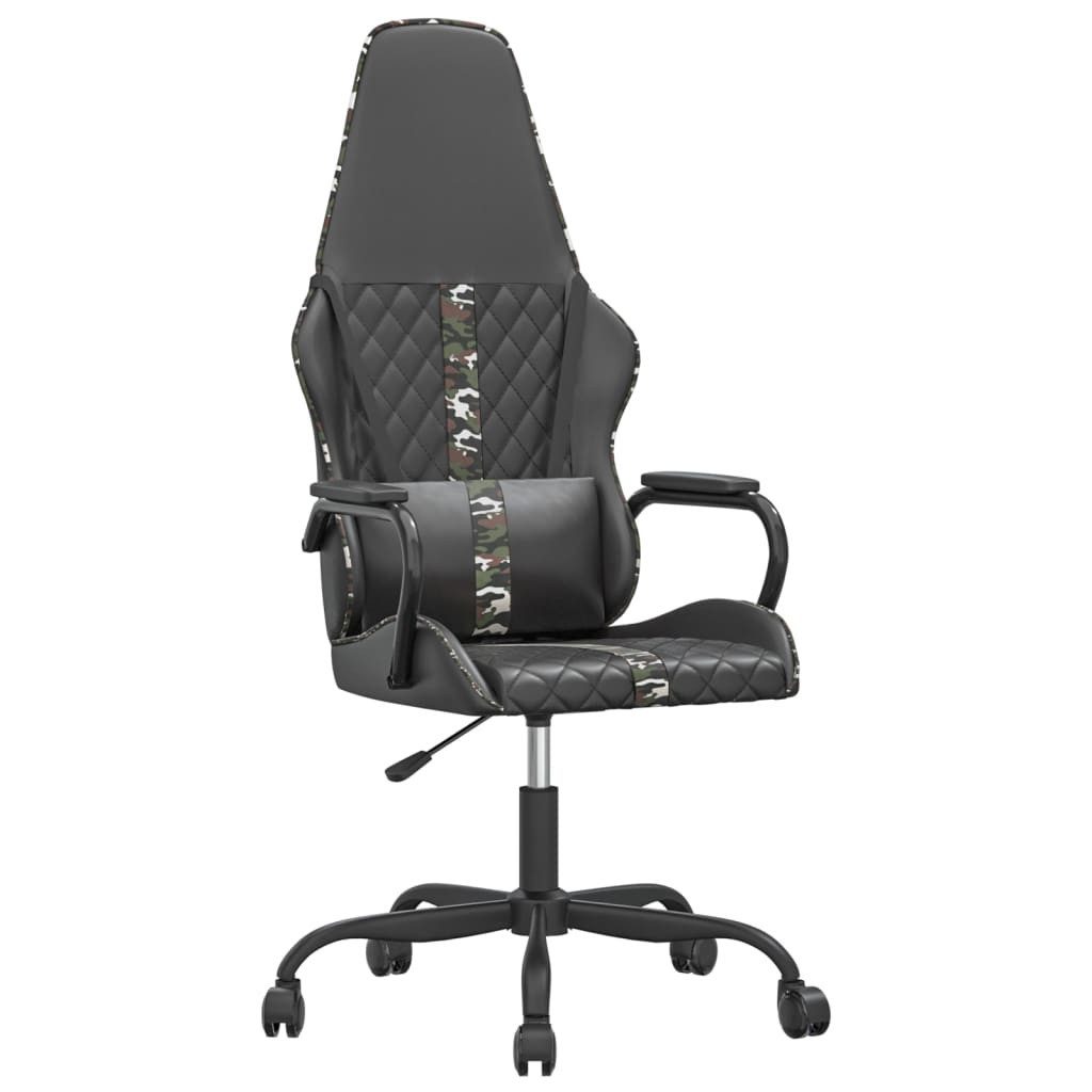 vidaXL Gaming-Stuhl Gaming-Stuhl Schwarz und Tarnfarben Kunstleder (1 St)