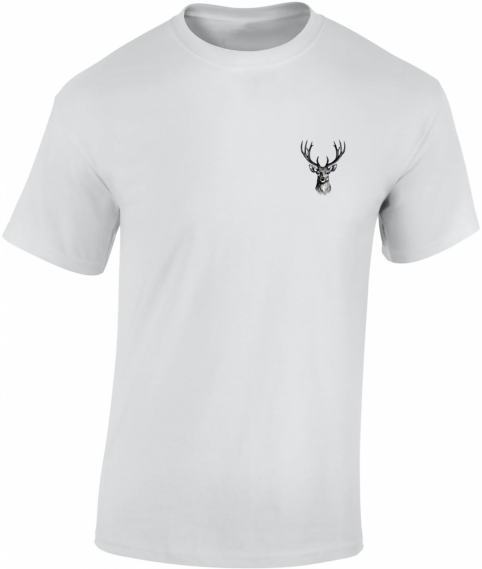Baddery Print-Shirt Jäger T-Shirt: "Hirschkopf" - günstig online kaufen