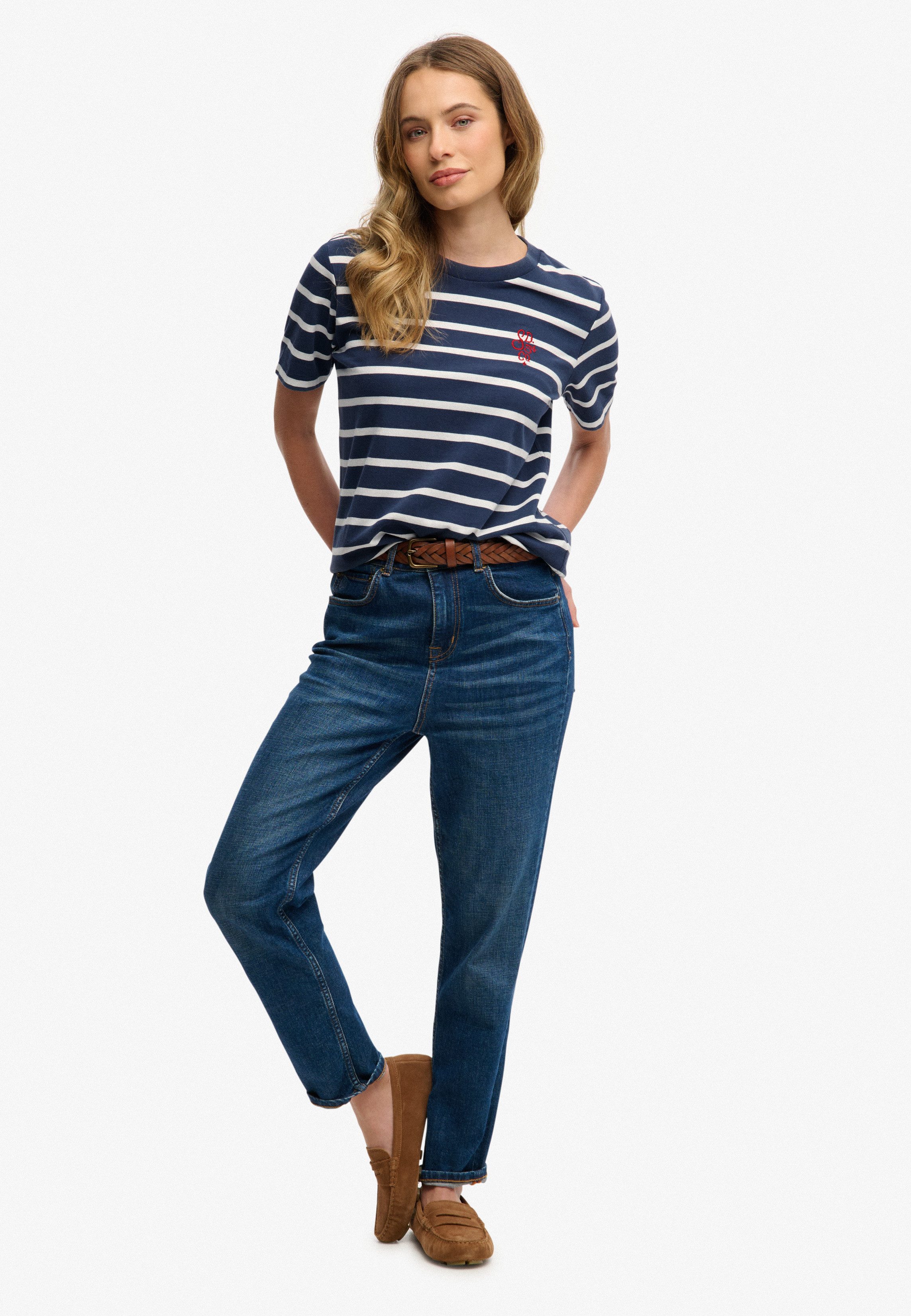 Superdry Kurzarmshirt Heritage Hamptons Stripe Tee – Bild 4 von 5