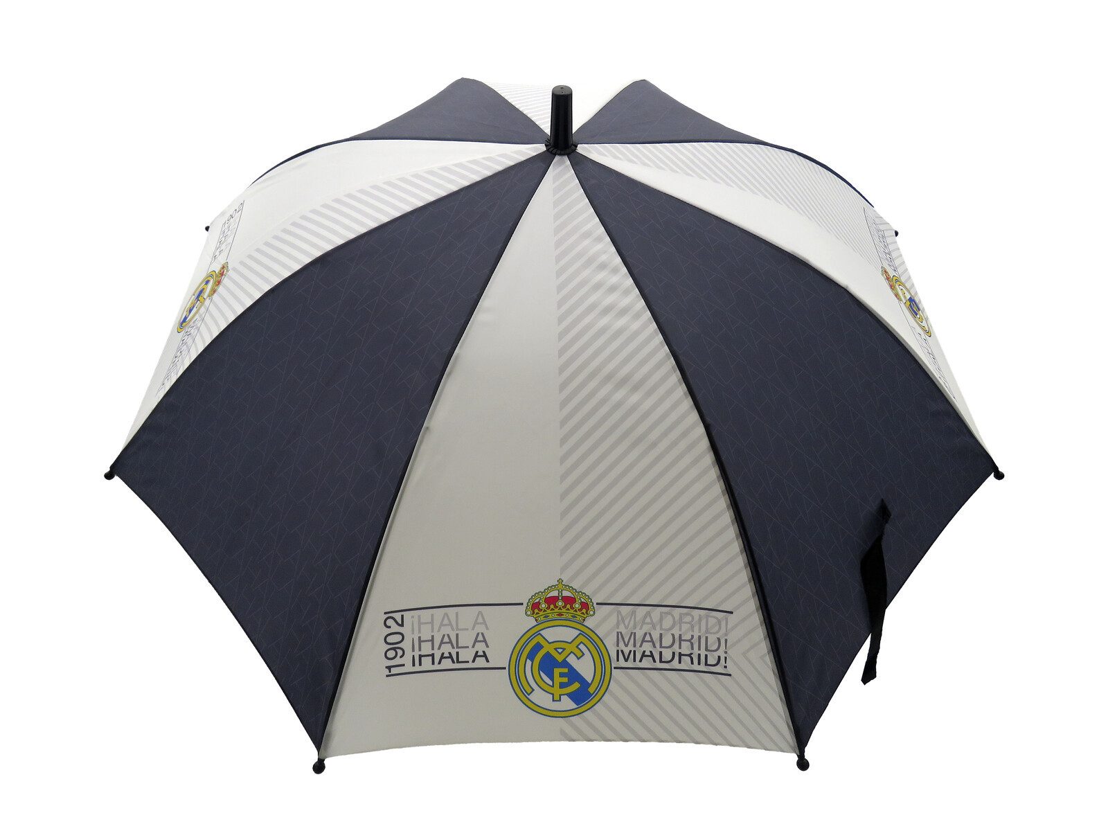 Real Madrid Stockregenschirm Regenschirm 96 cm mit gebogenem Griff