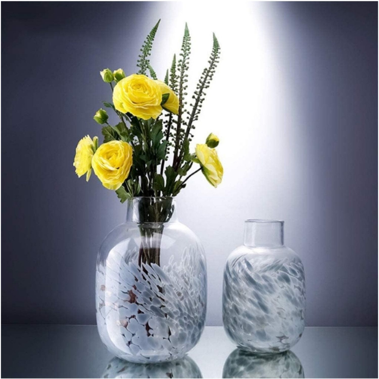 Quality Elegance Dekovase Design Glasvase Rauchgrau – Moderne Dekovase aus dickem Farbglas, glasvase rauchgrau