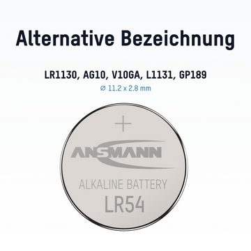 ANSMANN AG ANSMANN Alkaline Knopfzelle LR54 / LR1130 / AG10 Knopfzelle