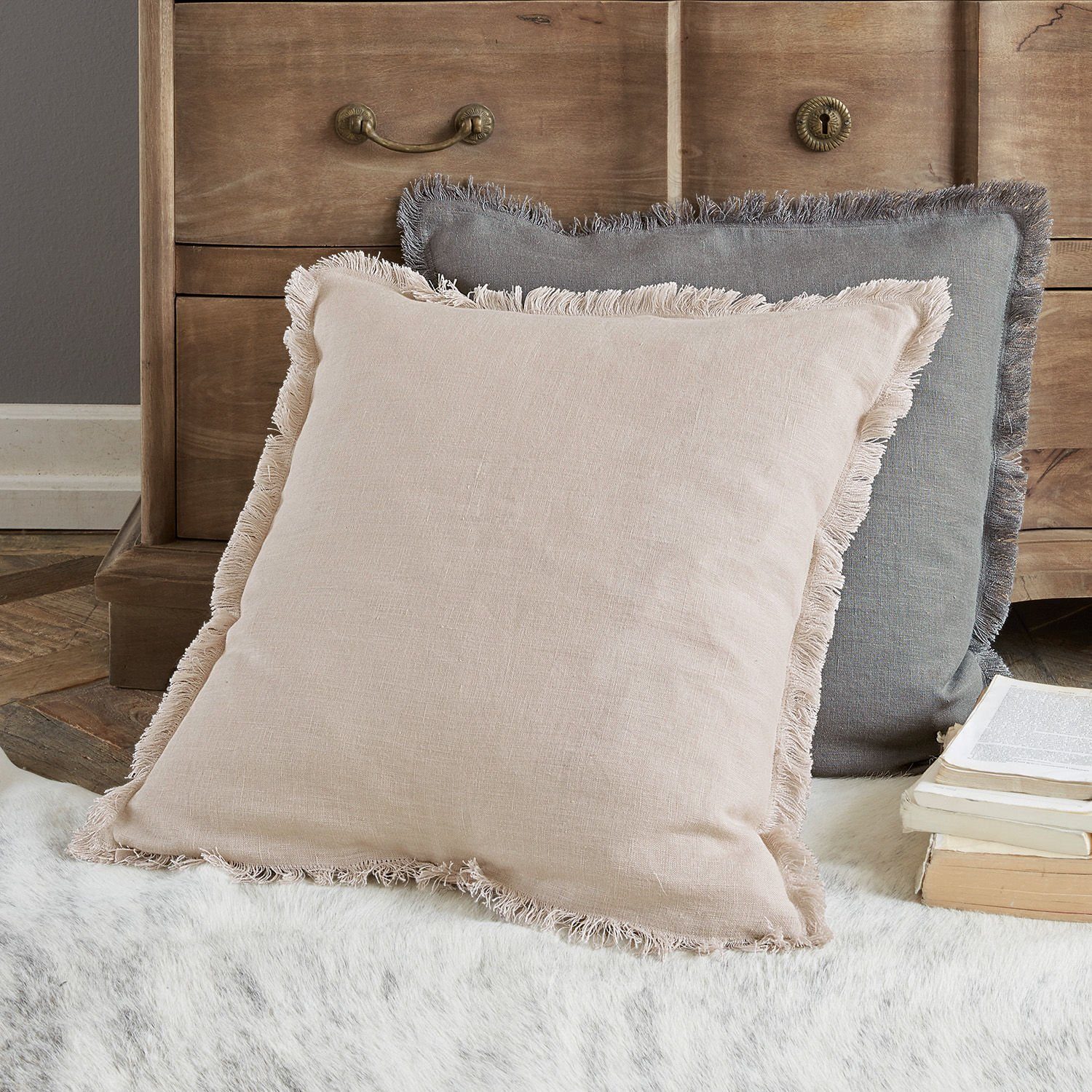 Mirabeau Kissenhülle Kissenhülle 2er Set Quebo grau/beige