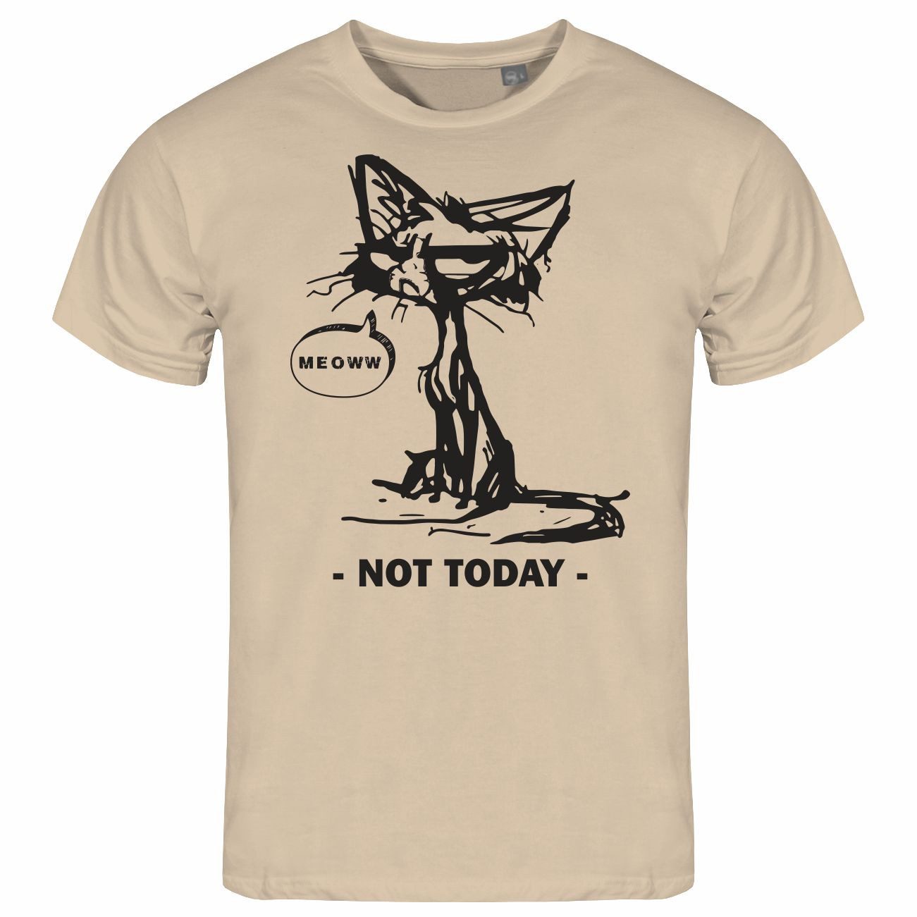Print-Shirt Herren T-Shirt Katze not today