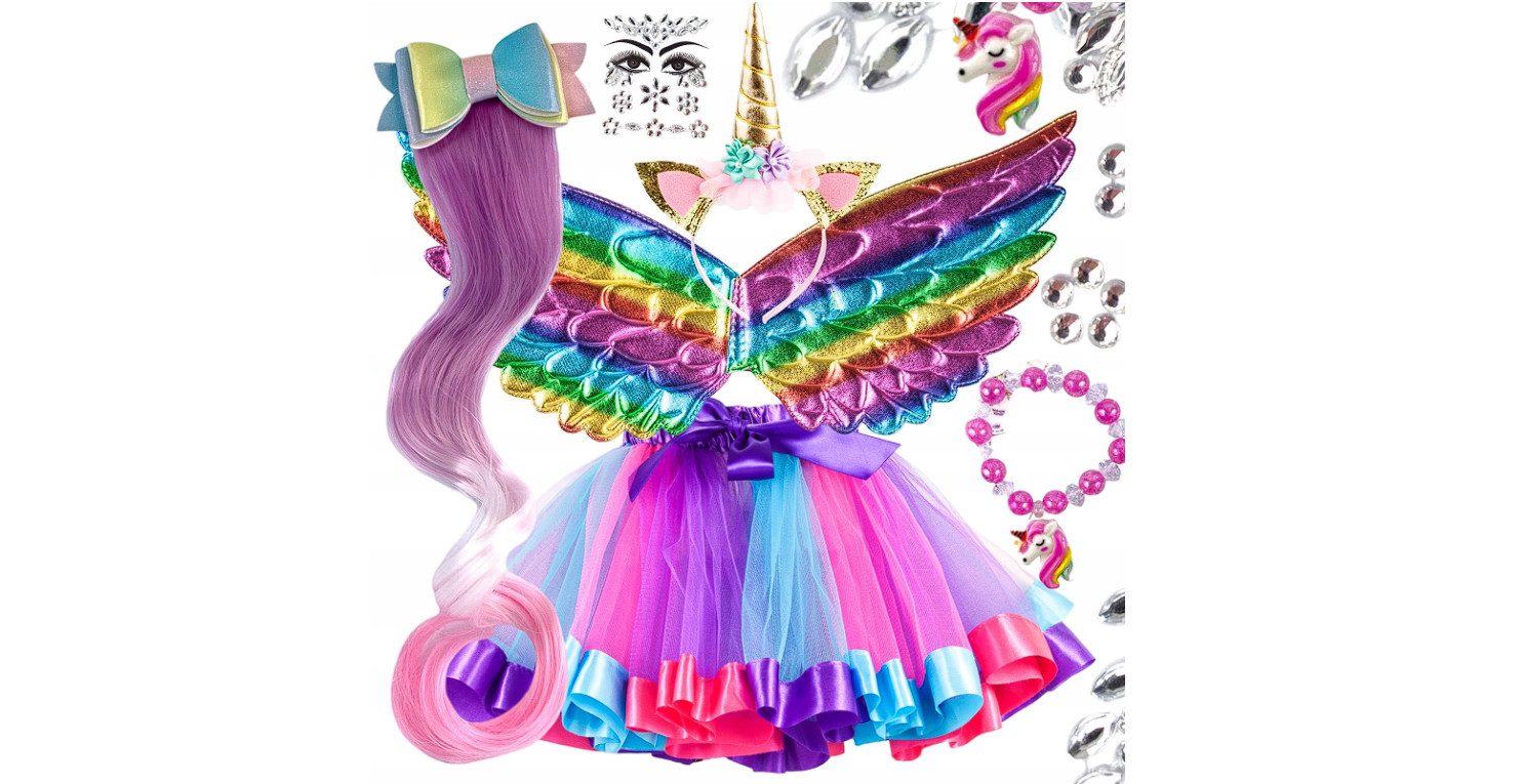 Kostüm Magischer Kinderkostüm-Set: Einhorn,Pegasus - Perfekt für Kostümpartys