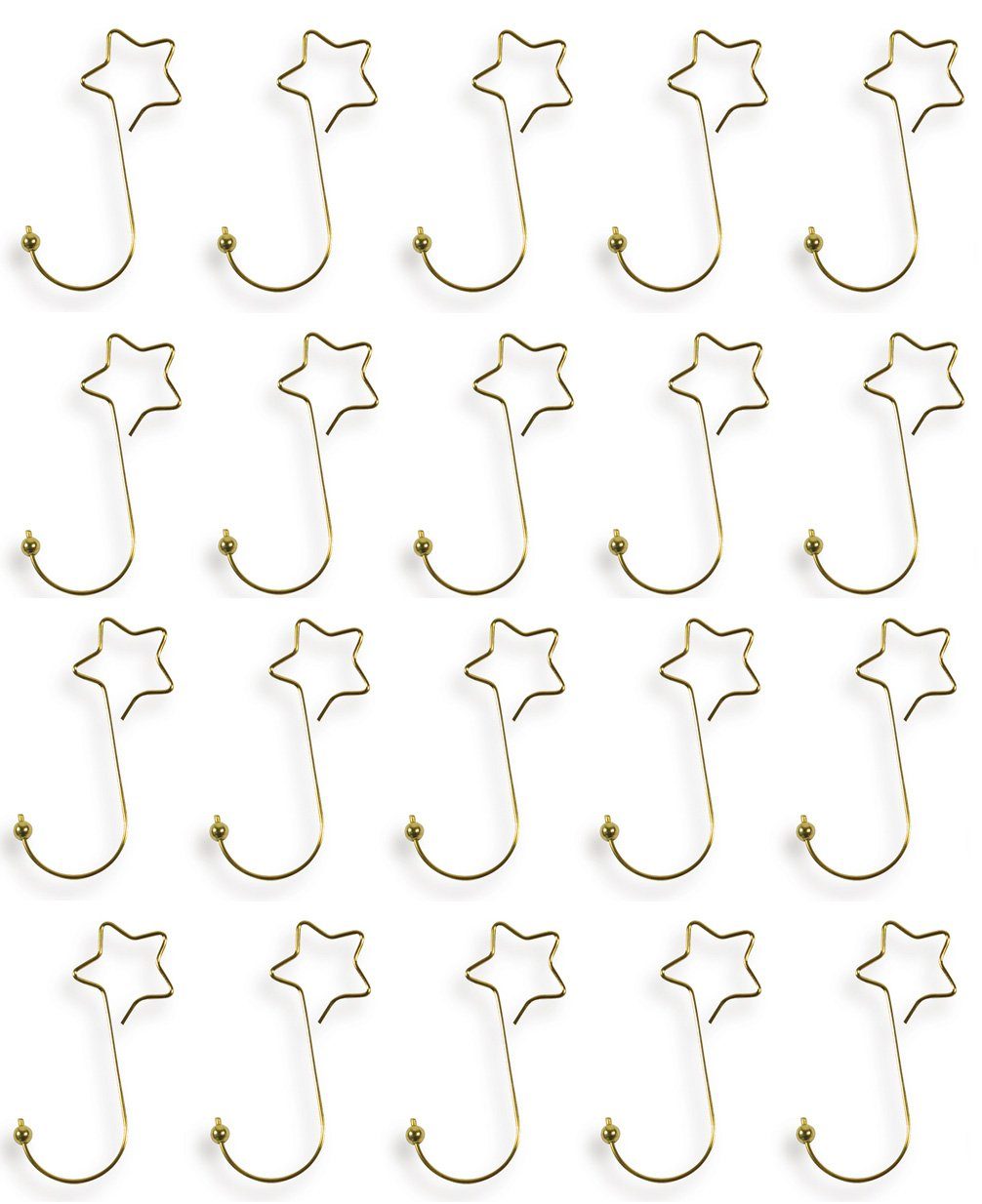 Auswahl RIFFELMACHER & WEINBERGER - mit Stern Silber (20 St) (20 - Christbaumschmuck Metall Kugelaufhänger Stück) oder Gold Weihnachtsbaumkugel