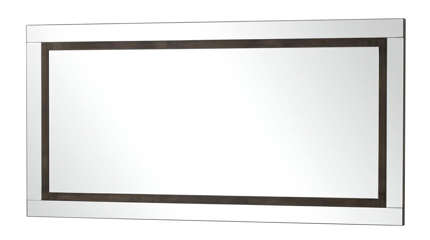Xlmoebel Wandspiegel Moderner rechteckiger Wandspiegel mit breitem Glasrahmen, Made in Europa