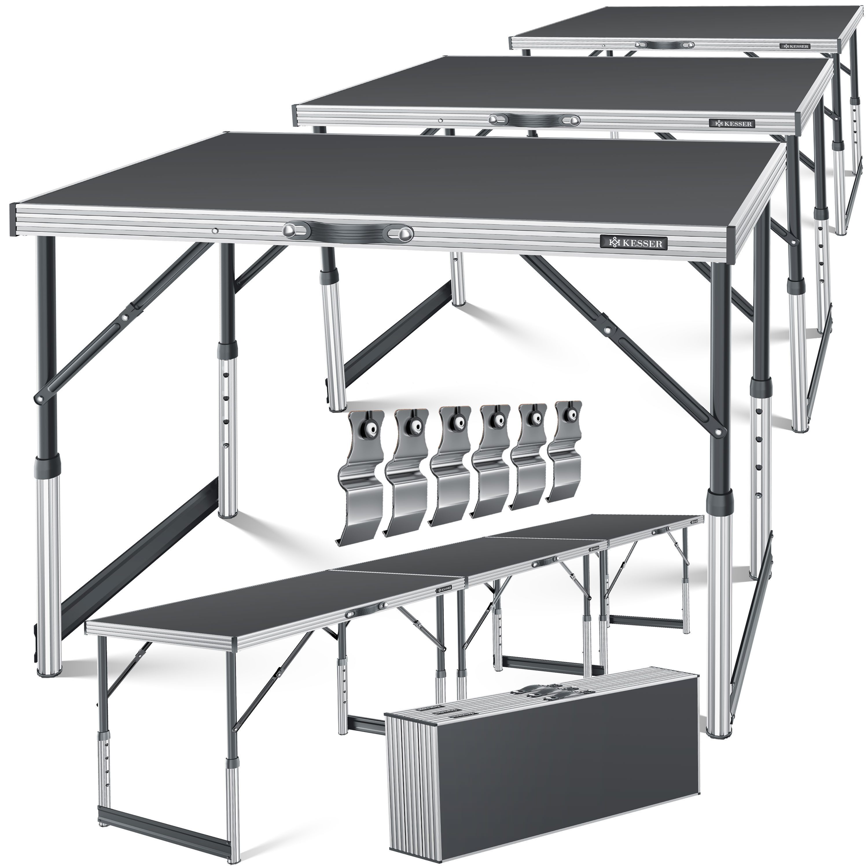 KESSER Tapeziertisch, Multifunktionstisch Profi 3- teilig, 100 60 cm, Tapetentisch