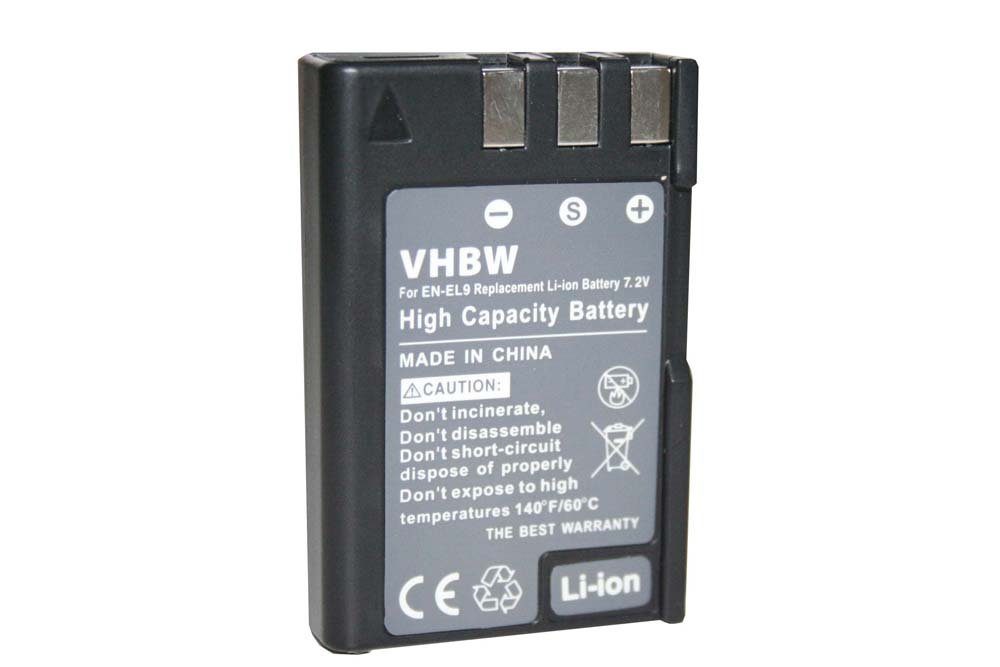 vhbw kompatibel mit Nikon D3000, D40, D40x, D5000, D60 Kamera-Akku Li-Ion 900 mAh (7,2 V) | Akkus und PowerBanks