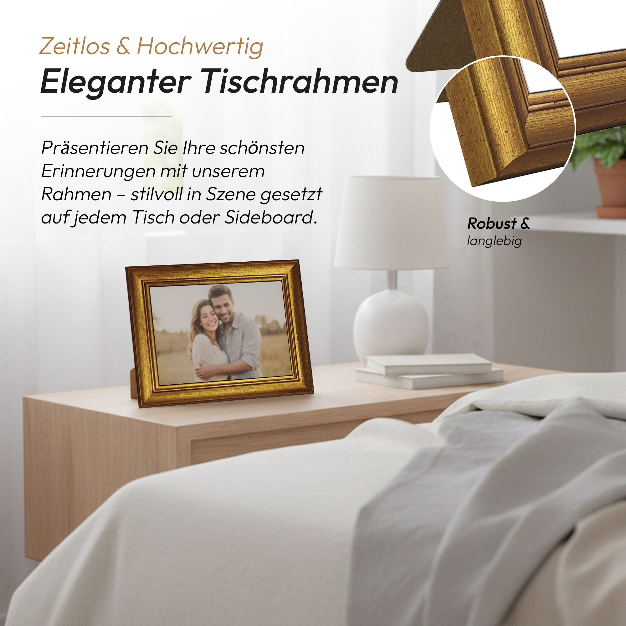 CABBEL Bilderrahmen AVI Bilderrahmen Antik Barock Vintage Fotorahmen, klassisch verziert, ideal für Poster, Fotos & Kunstwerke,Wanddekoration in Wohnzimmer,Büro