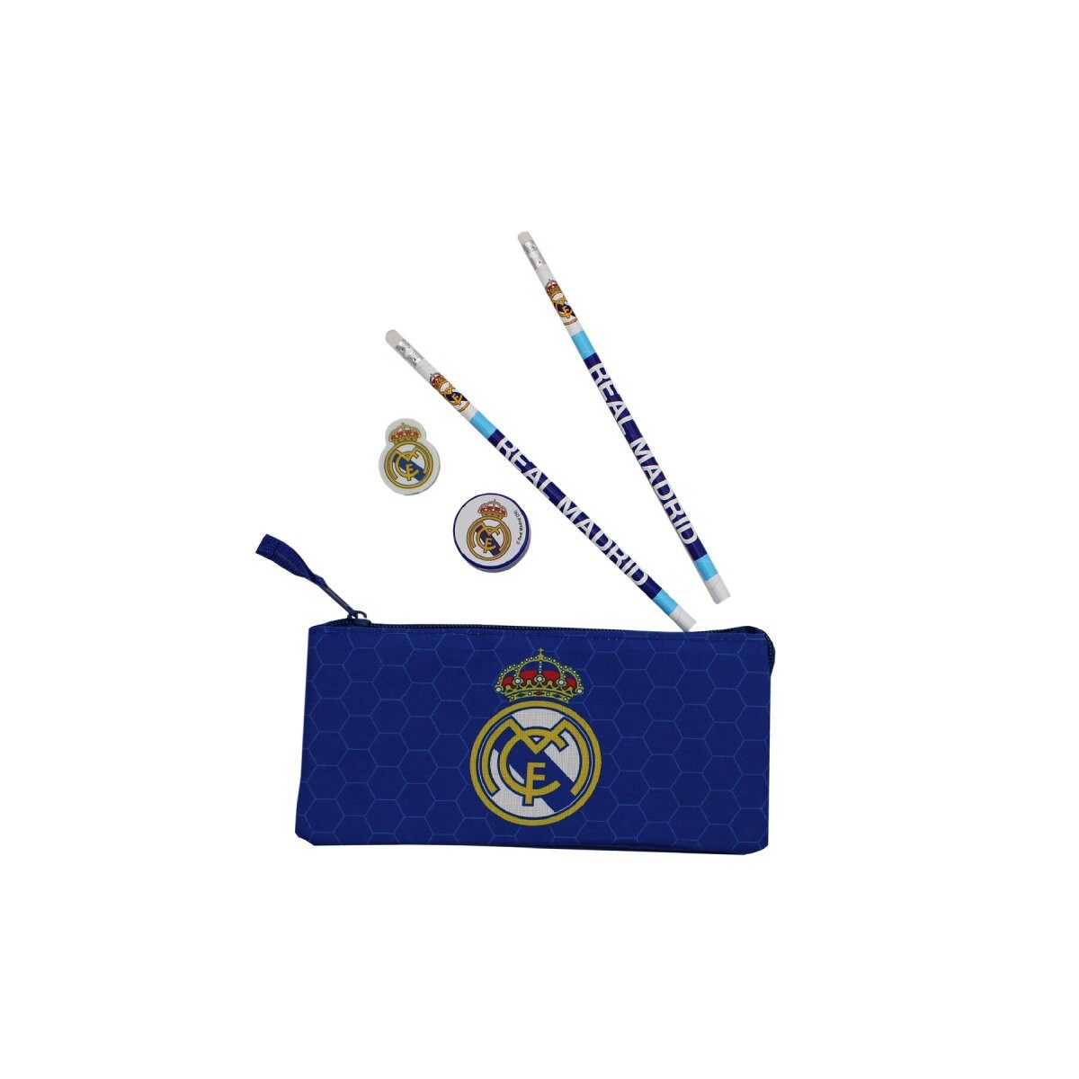Real Madrid Kreativset Real Madrid Schreibset mit Etui, 2 Bleistiften, Radiergummi