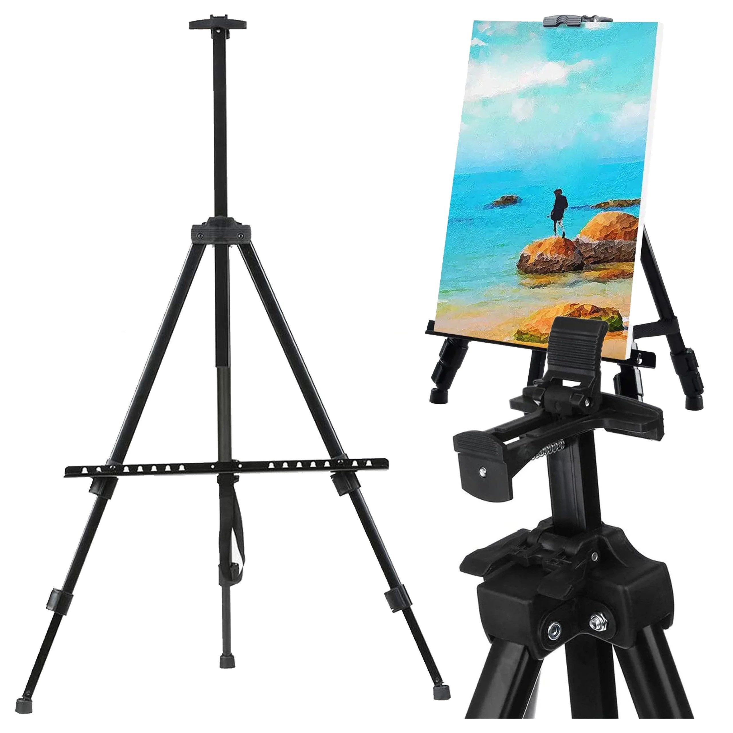 Realb2b Leinwandstaffelei Aluminium Staffelei 155 cm höhenverstellbar faltb günstig online kaufen