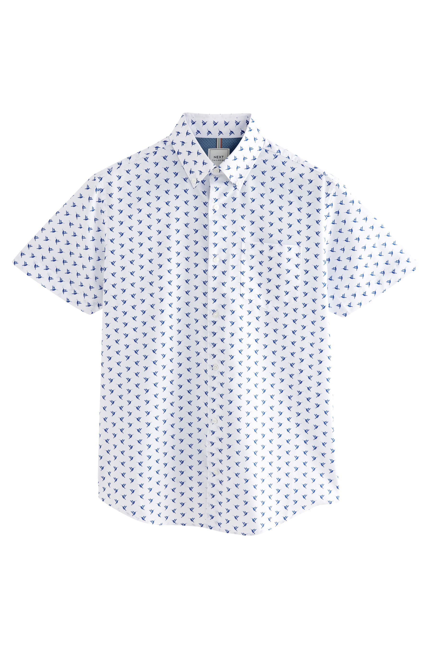 Next Businesshemd Oxford-Kurzarmhemd mit Print (1-tlg) günstig online kaufen