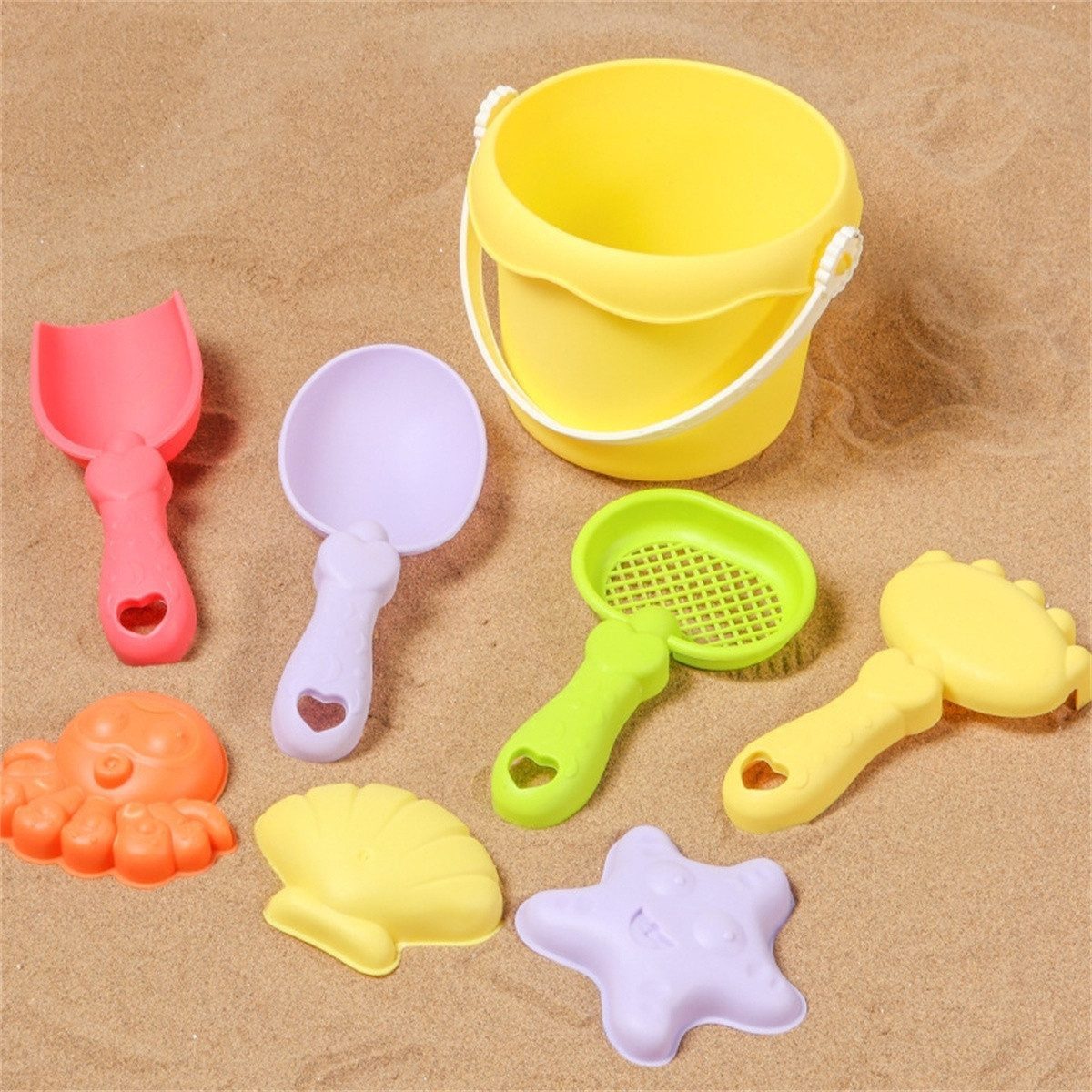 Fivejoy Sandform-Set Kinder-Strand-Sand-Grabwerkzeuge, Wasserspielzeug, 8-teiliges Set, (8-tlg)