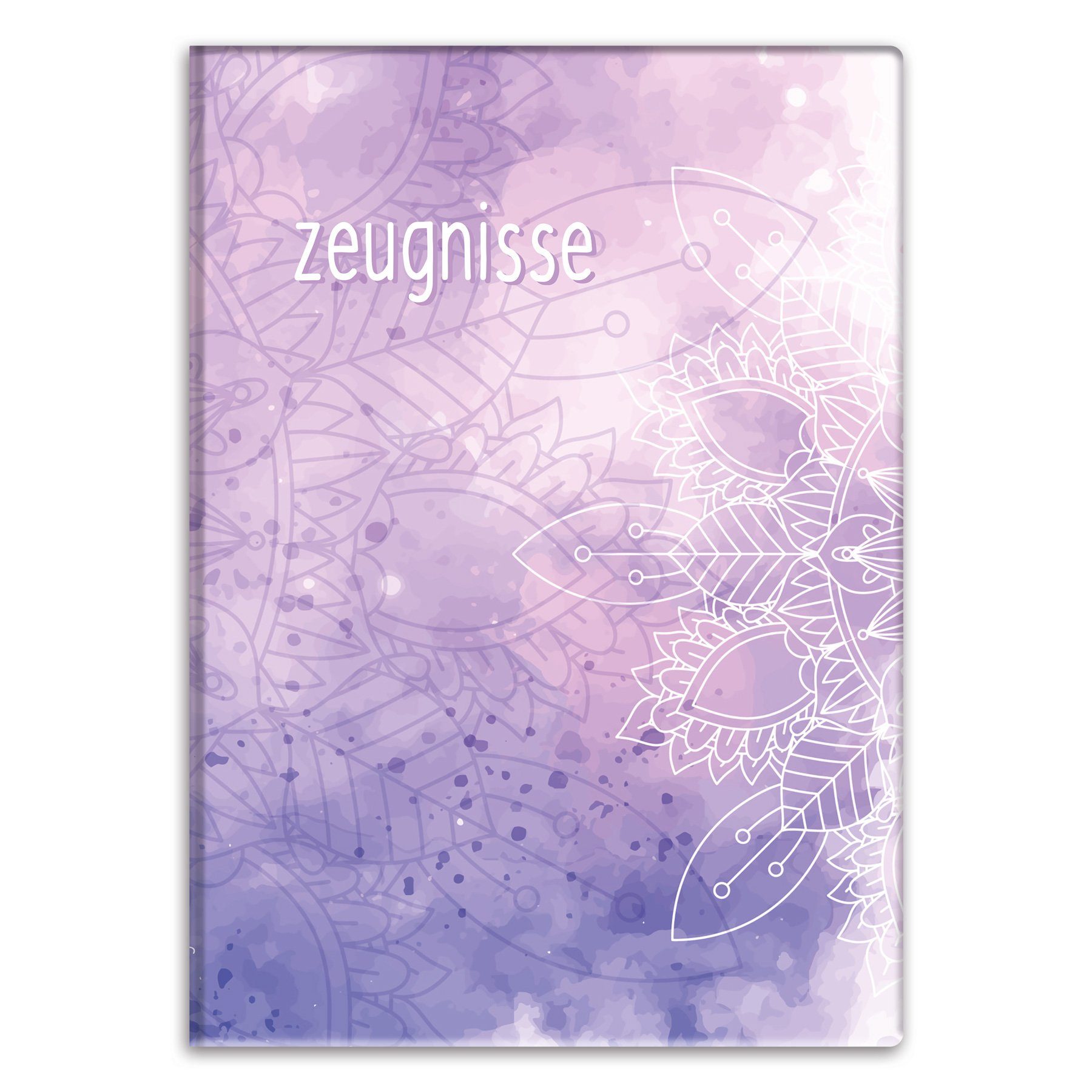 itenga Organisationsmappe itenga Zeugnismappe Motiv Mandala Wasserfarben DIN A4