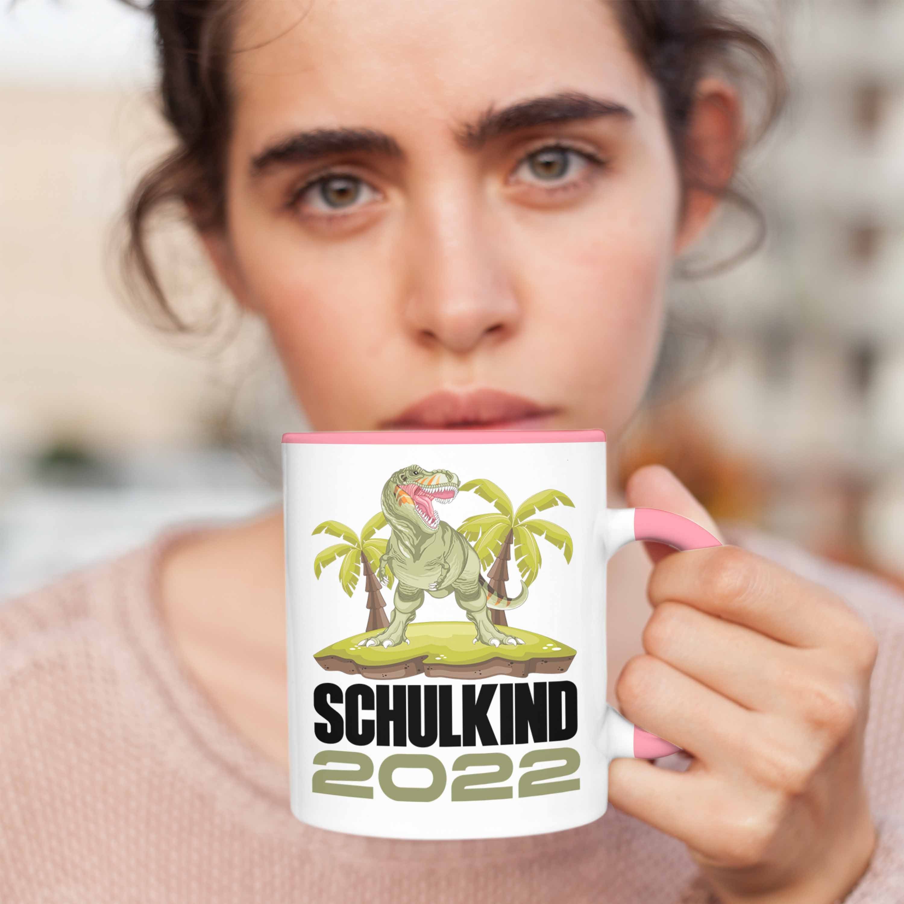 1 für Einschulung Schultag Schulkind Tasse Geschenkidee Schuleinführung Tasse Füllung - Schulanfang Rosa Jungs Trendation Geschenk Schulstart Schultüte Junge 2022 Trendation