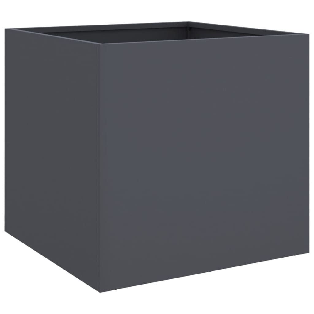 vidaXL Pflanzkübel Pflanzkübel Blumenkübel Pflanzcontainer Pflanzgefäße Anthrazit 42x40x3