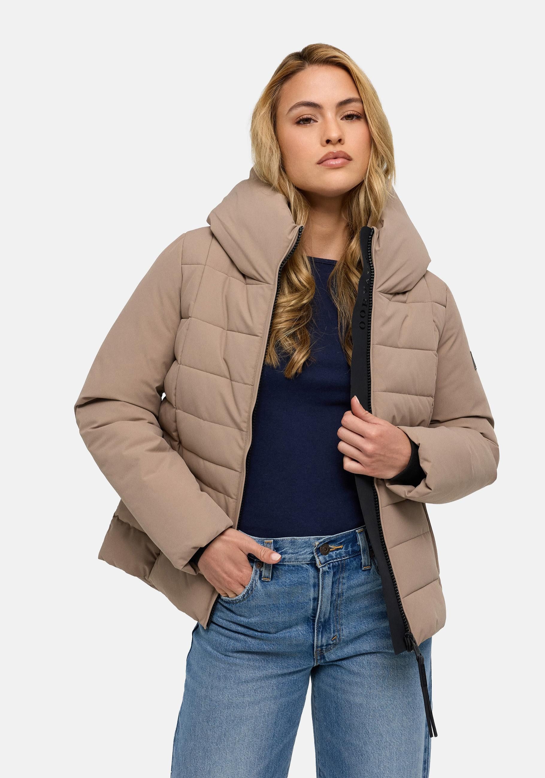 Navahoo Outdoorjacke Stepptänzchen XIV Warme Damen Steppjacke mit Kapuze