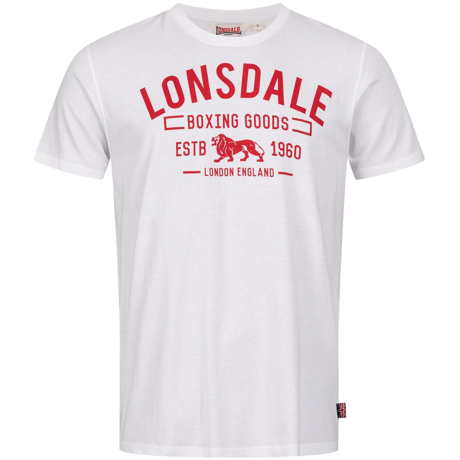 White/Red T-Shirt Lonsdale PAPIGOE