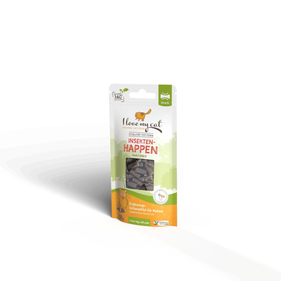 Bellfor I love my cat Insekten-Soft-Snack für Katzen - 50g, für: Katzen