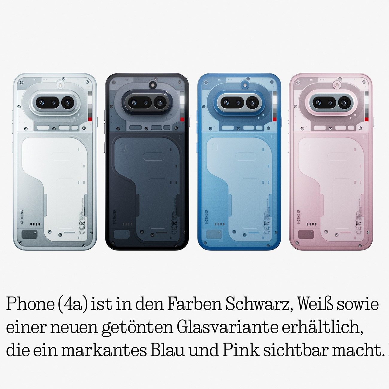 NOTHING Phone (4a) 128GB+8GB Smartphone (17.22 cm/6.78 Zoll, 128 GB Speicherplatz, 50 Megapixel MP Kamera, 6.78" AMOLED-Display, leuchtende Gylph-Bar)