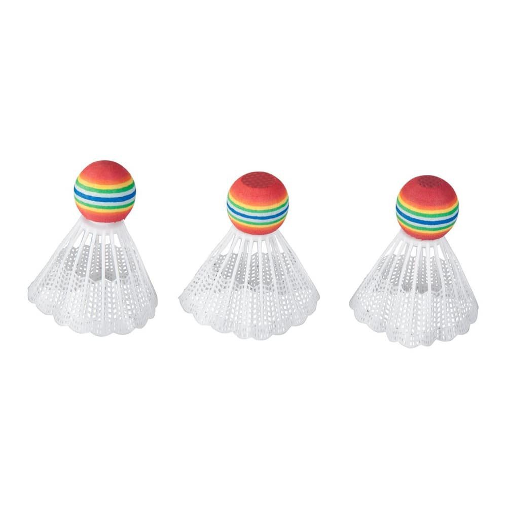 Federballschläger Federbälle - mit bunter Softspitze - 3 Stück - Besttoy