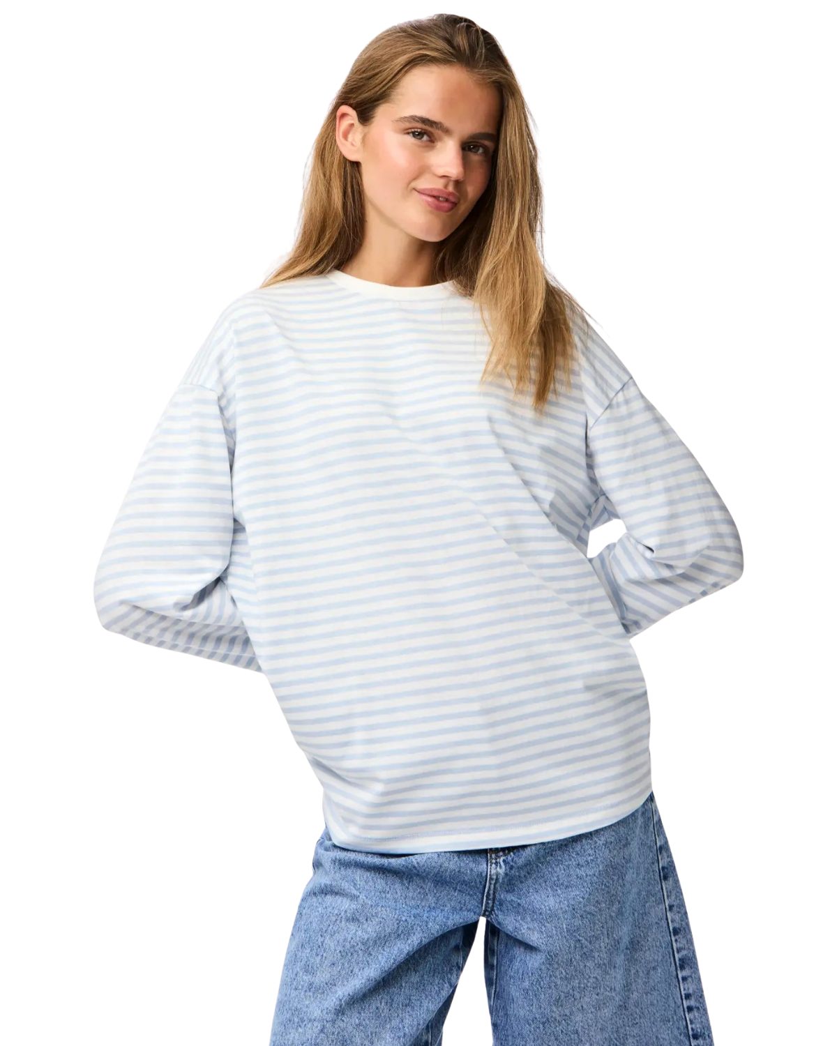 pieces Oversize-Shirt lockeres Streifen Shirt casual Must-have günstig online kaufen