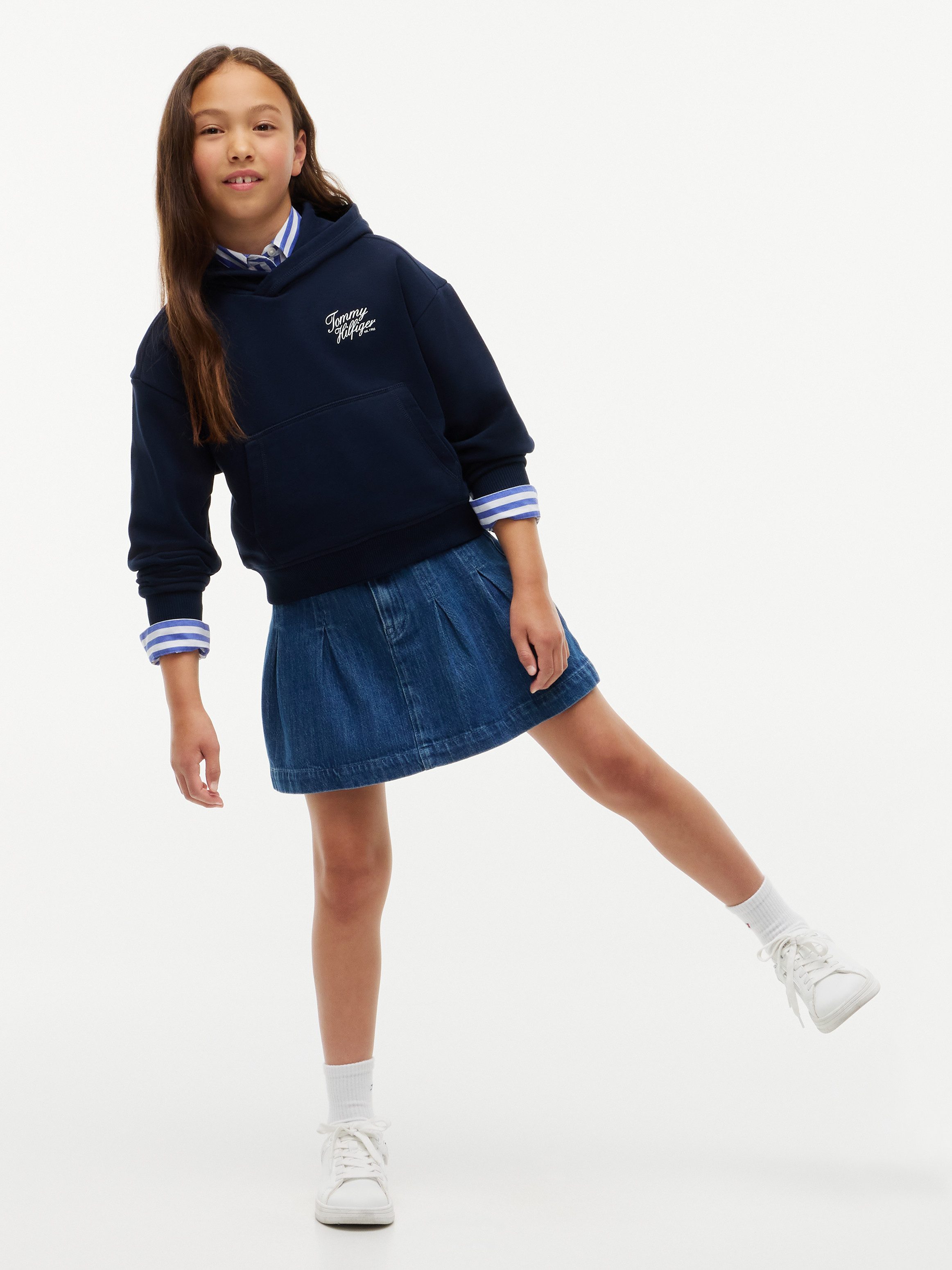 Tommy Hilfiger Kapuzensweatshirt TOMMY SCRIPT HOODIE Regular Fit, Baumwoll-Mix, Kinder bis 16 Jahre – Bild 4 von 5