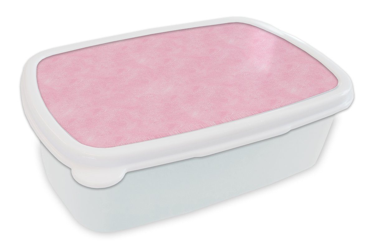 Lunchbox MuchoWow Jungs - weiß und und Kunststoff, für Erwachsene, Mädchen Textur - Brotdose, Brotbox für (2-tlg), Leder Tiere, Kinder
