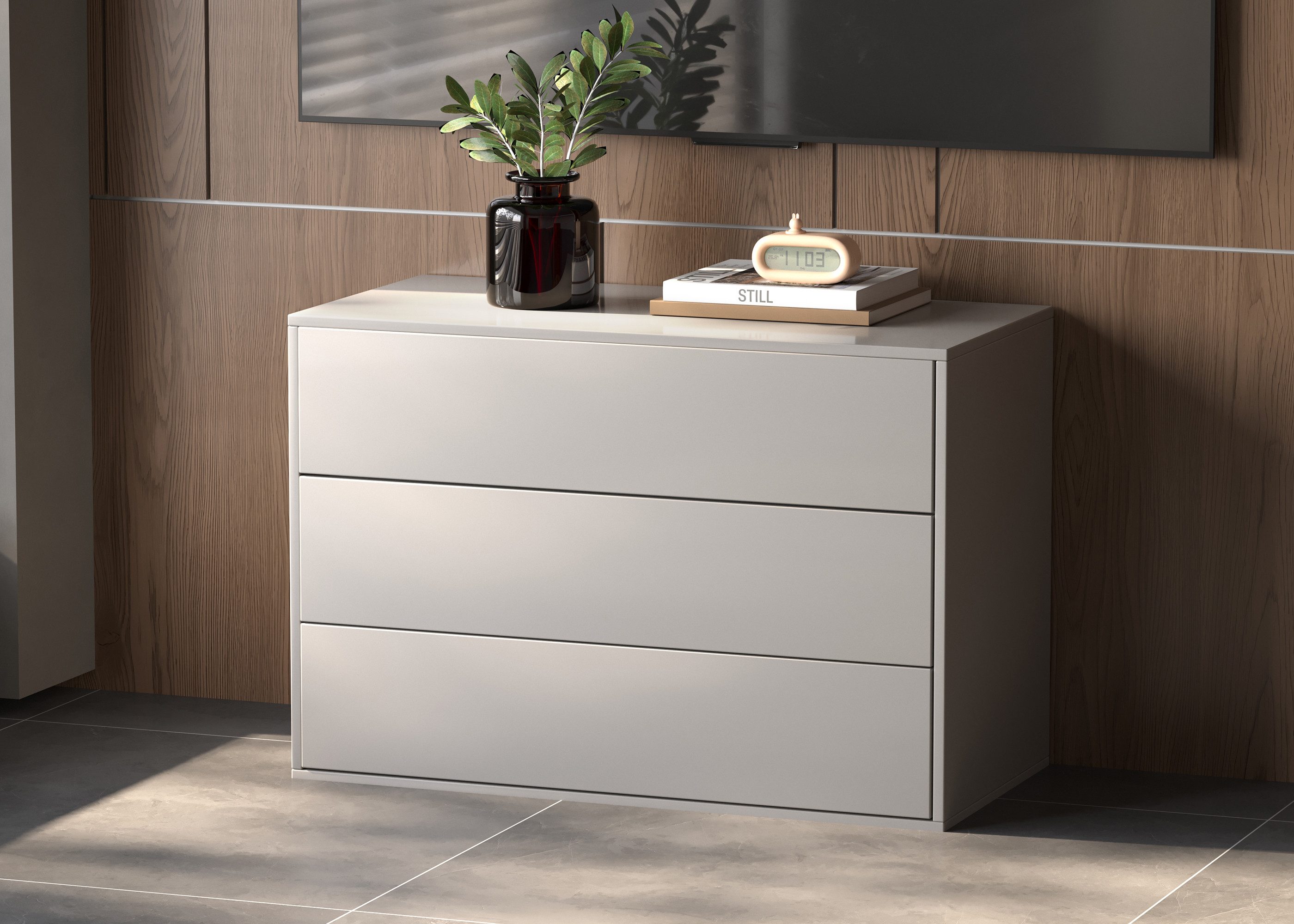 oleyluckidea Tresenkommode Kommode mit 3 Schubladen,Sideboard 80cm,komodenschrank weiß,modular, Breite 80 cm