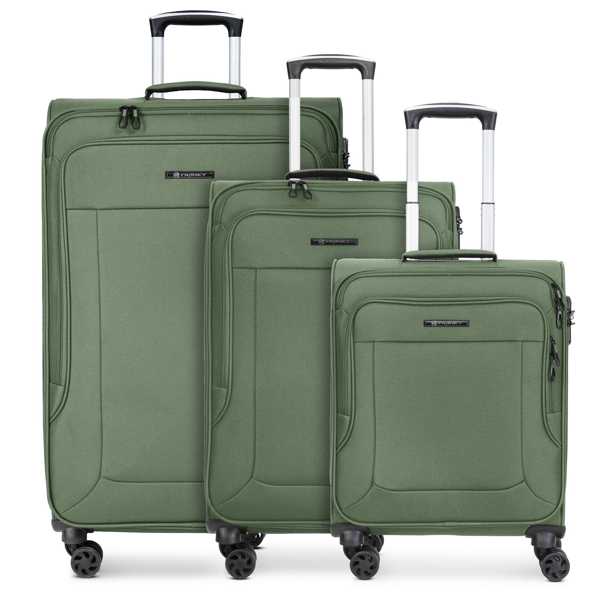 Franky Trolleyset Melbourne 3.0, 4 Rollen, (3-teilig, 3 tlg), Polyester