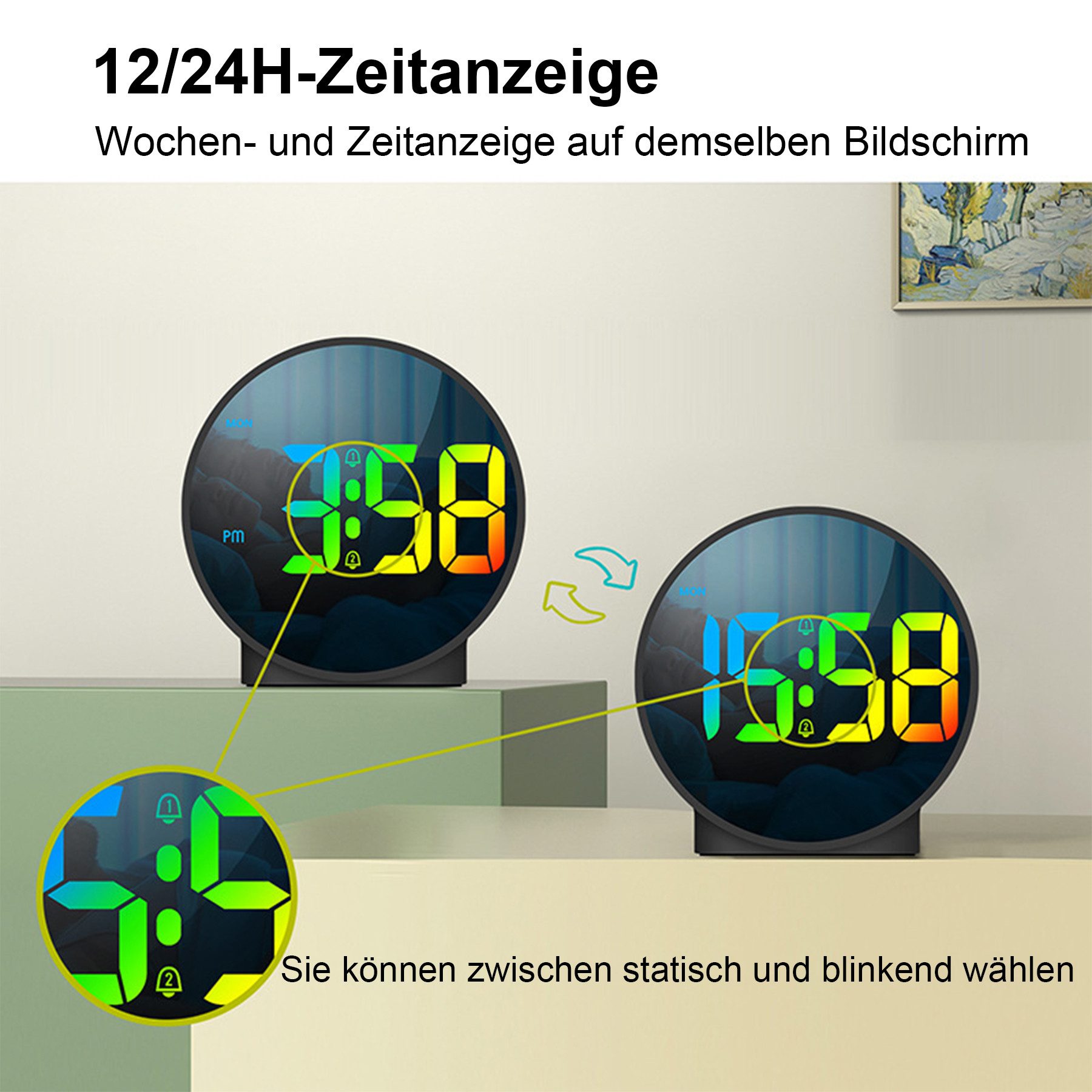 Senmudi Wecker Wecker Kinder, LED Kinderwecker, Helligkeit Einstellbar,Weck günstig online kaufen