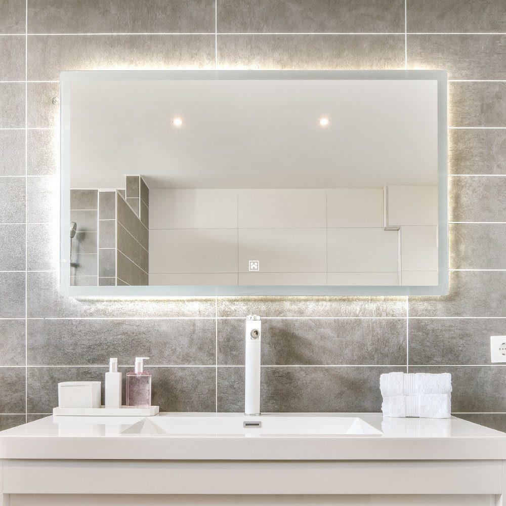  MKYOKO Wandspiegel, Badezimmer, beleuchtete Wandspiegel,  beleuchteter Kosmetikspiegel mit Hellen LED-Leuchten für Wohnzimmer,  Schlafzimmer, Flur, Flur