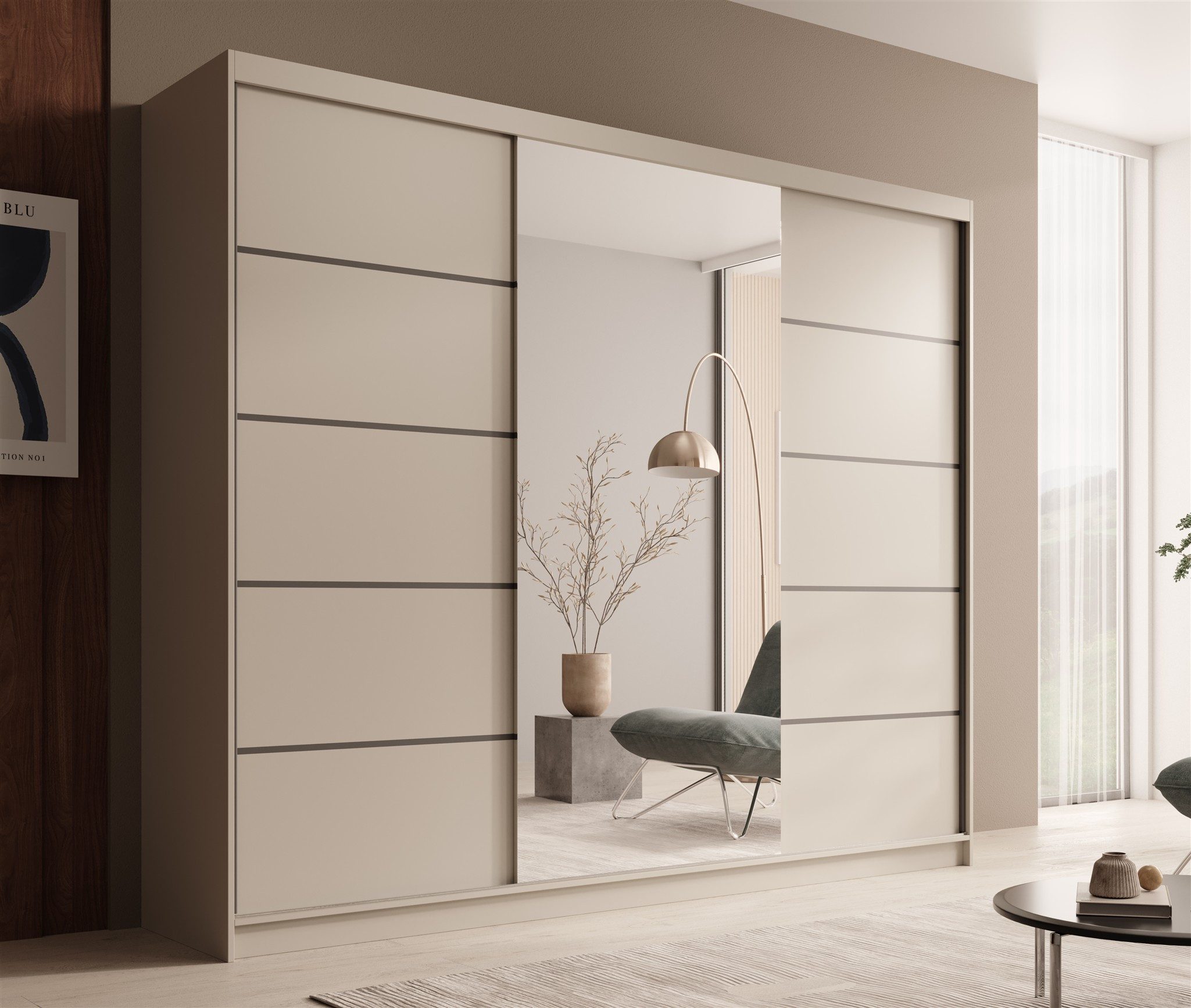 Fun Möbel Schiebetürenschrank Schrank OSLO 250 x 215 x 58 cm