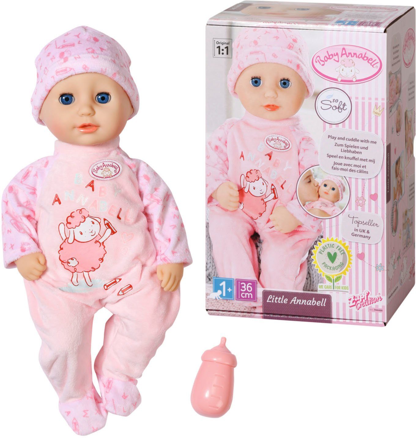 Baby Annabell Babypuppe Little Annabell, 36 cm, mit Schlafaugen