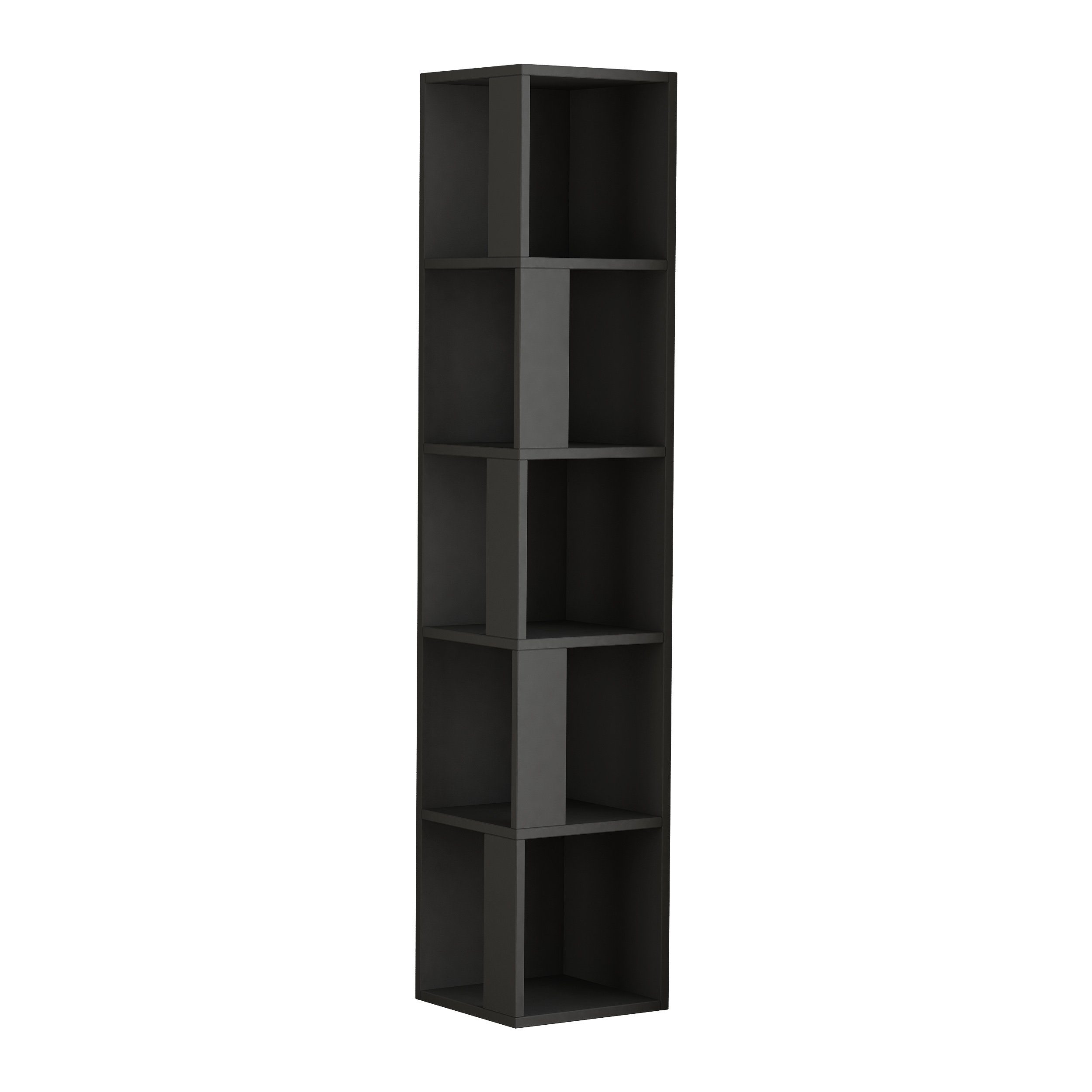 Decortie Bücherregal Piano, Modernes Eck-Bücherregal Vitrine, 31,4 x 31,4 x günstig online kaufen