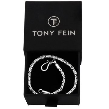 Tony Fein Silberarmband Königsarmband 2,5mm Breit Rund 925er Silber Geschwärzt, für Damen und Herren
