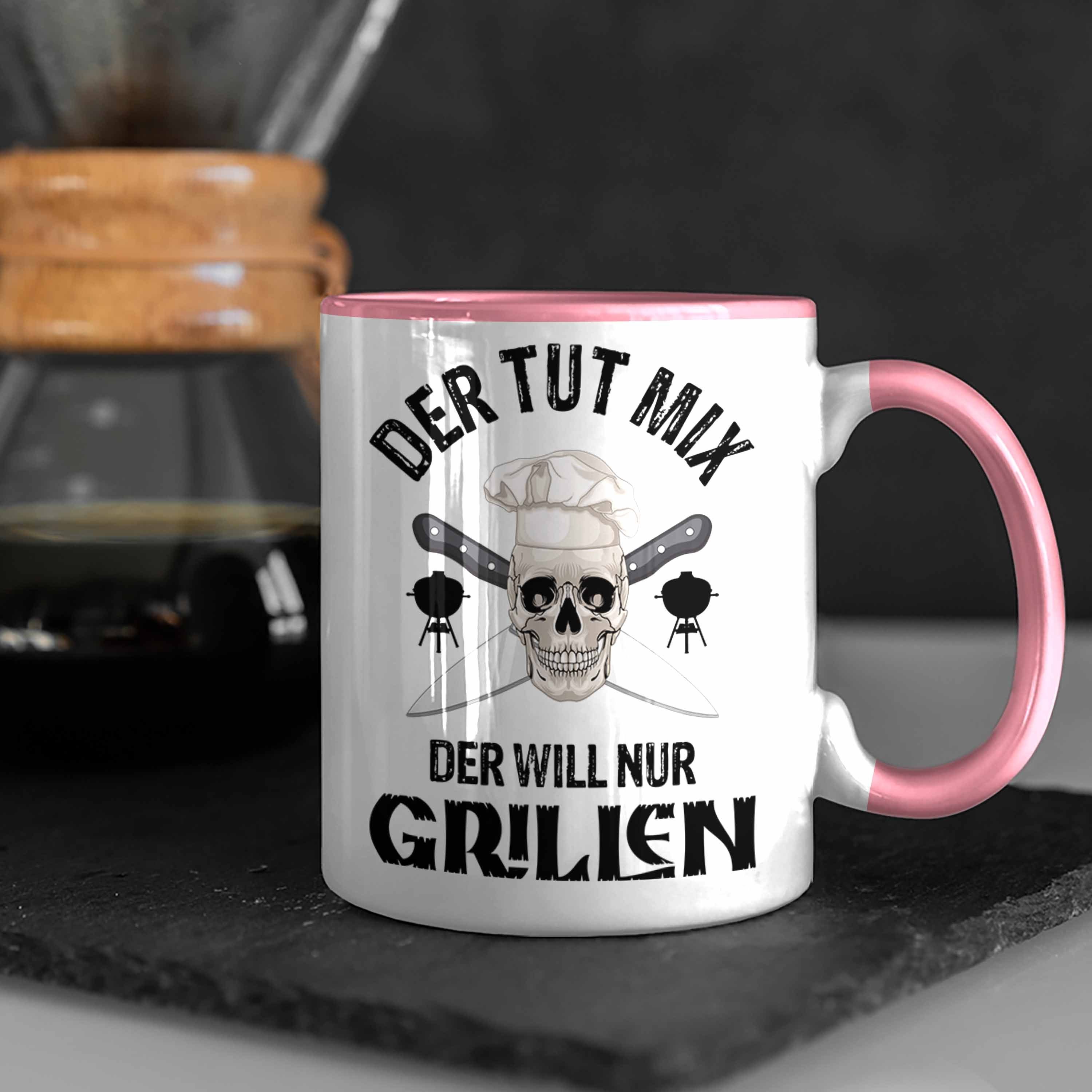 Geschenkidee Tasse Tasse - Rosa Trendation Liebhaber Männer Vater Grillen BBQ's Grill Trendation Geschenk Steak