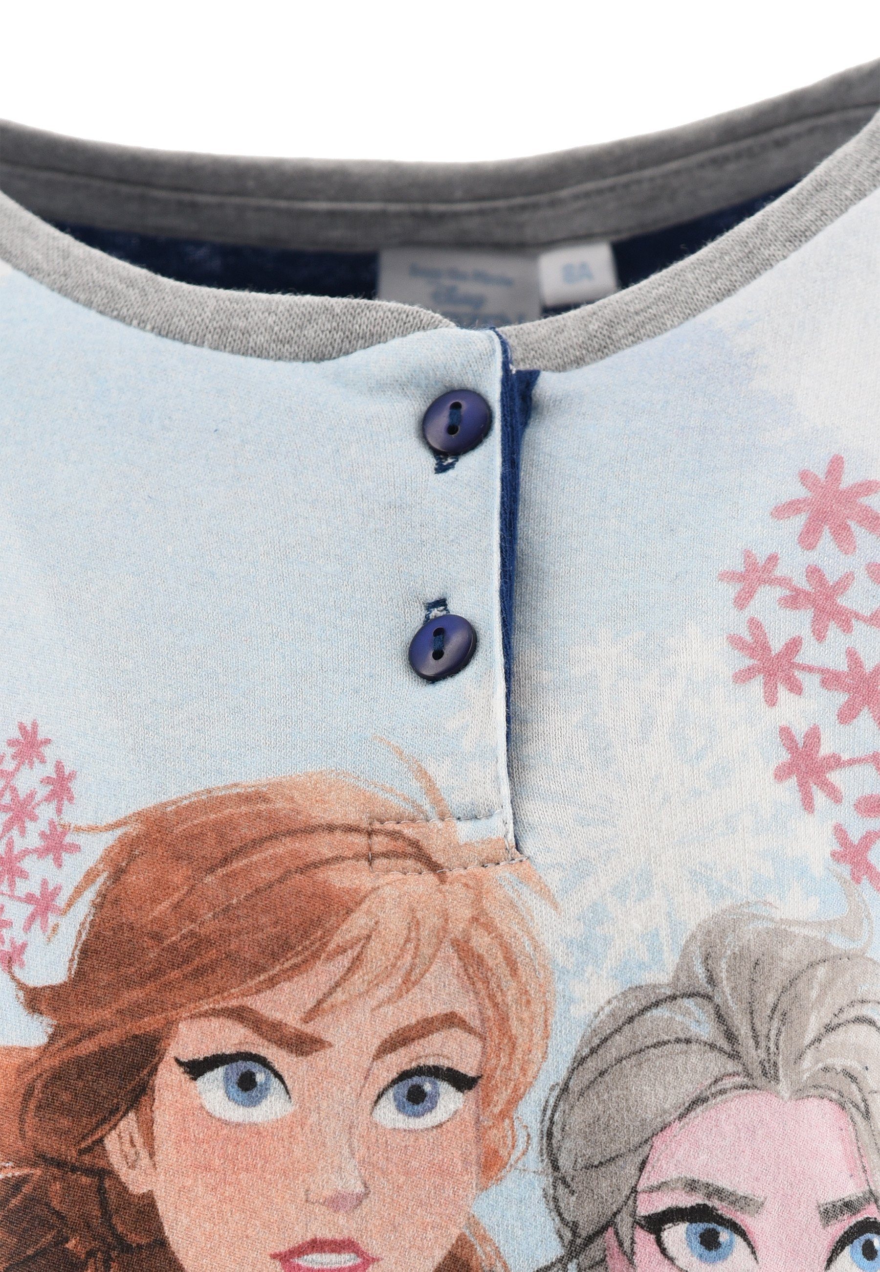 Frozen Die Kinder tlg) Schlaf-Hose Shirt Schlafanzug + Pyjama Langarm Grau Anna Mädchen und Kinder Disney Eiskönigin Schlafanzug (2 Elsa