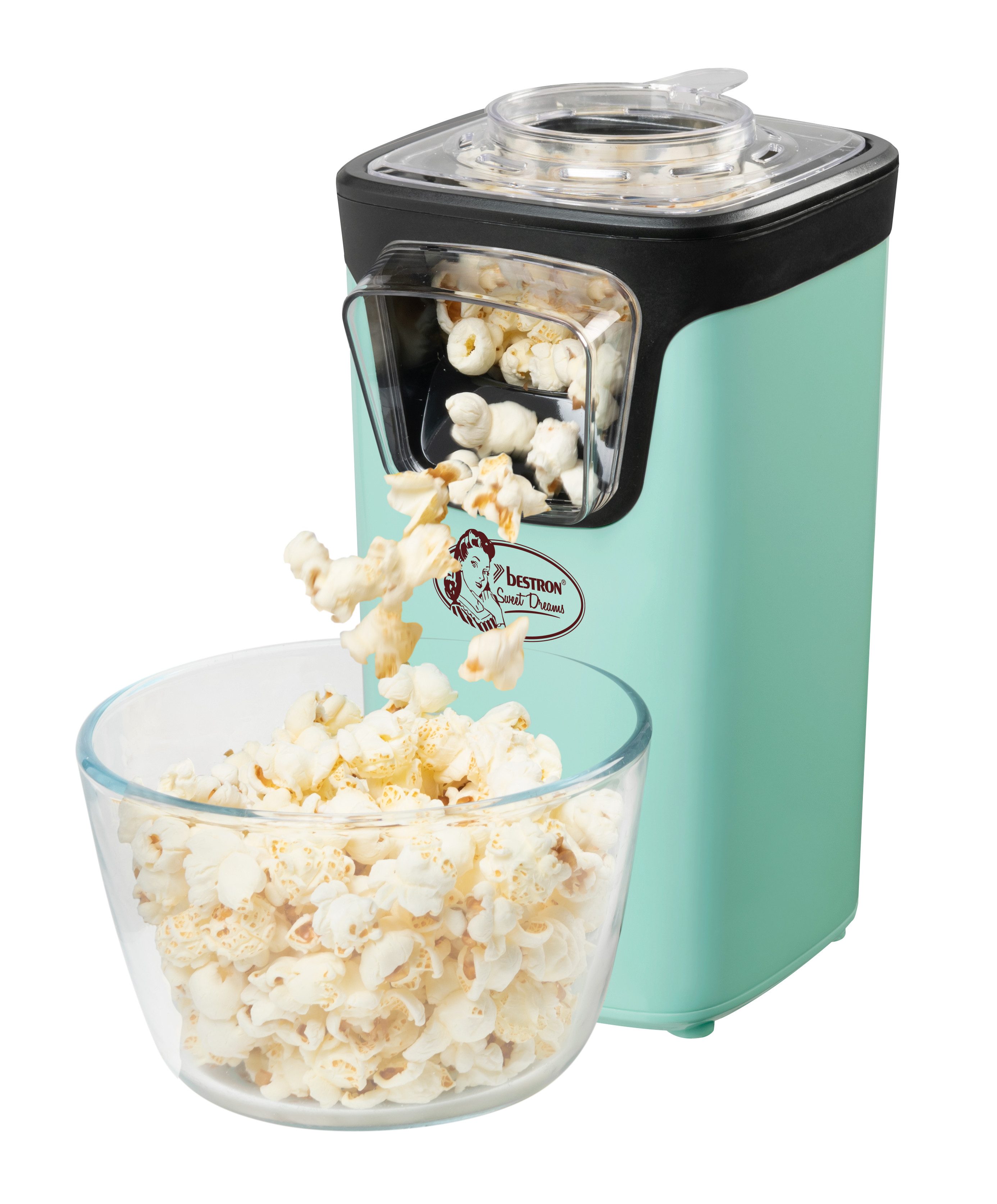 bestron Popcornmaschine APC200, fettfrei, 2 Min. Zubereitung, inkl. 10 Tüten