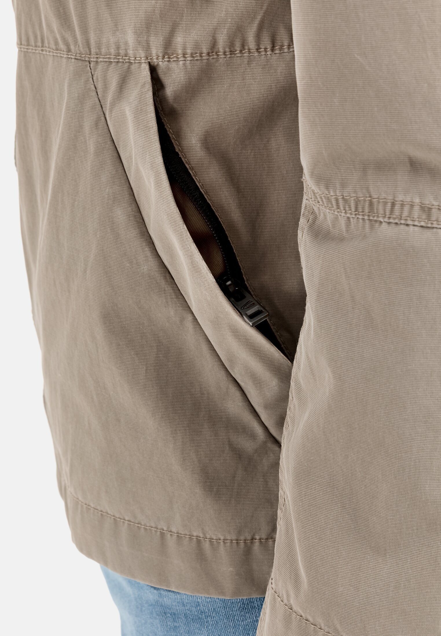 camel active Blouson mit Stehkragen Langarm Markenlabel
