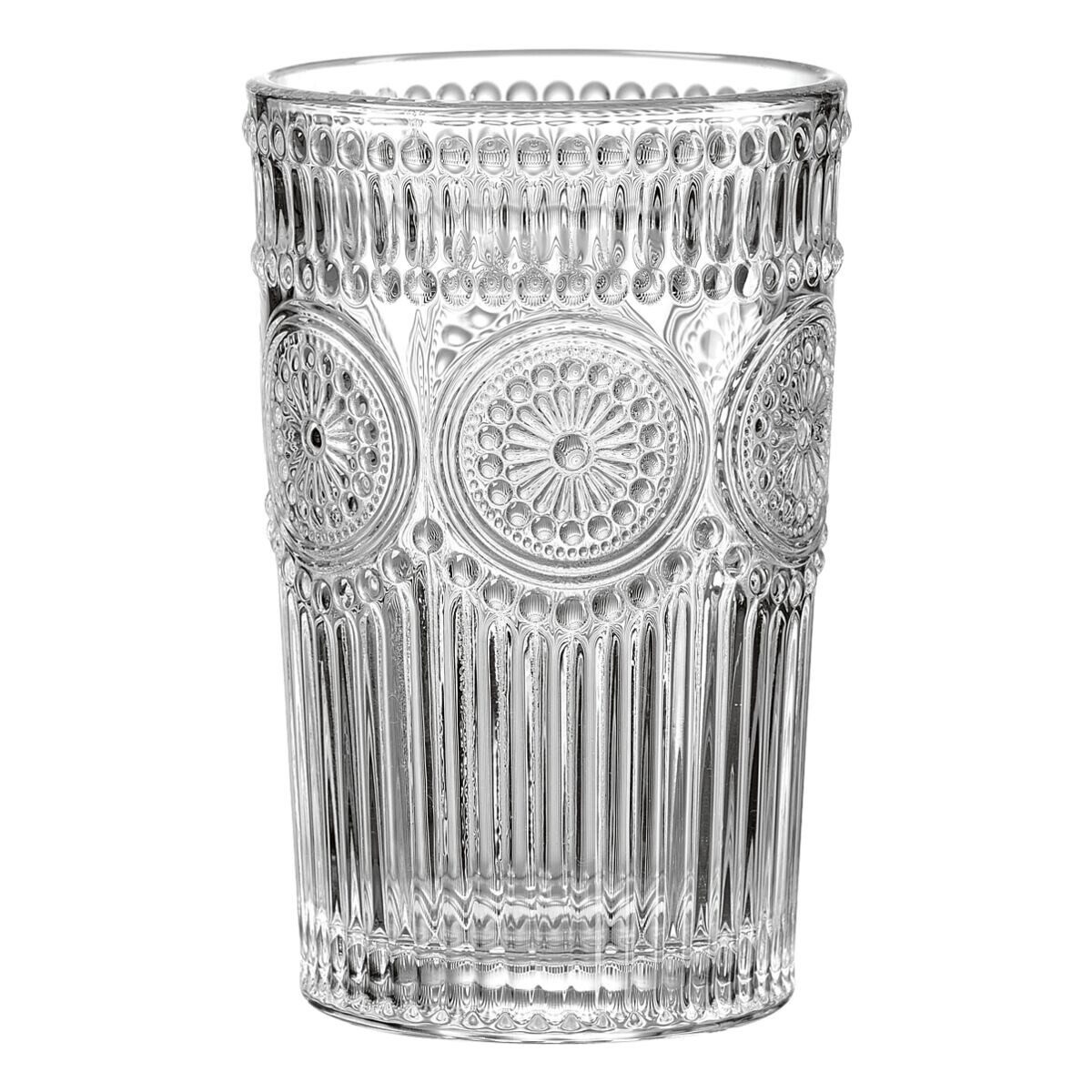 Ritzenhoff & Breker Longdrinkglas Paolo, 6-tlg., Glas, 330 ml, Retro-Look / Ornamentik